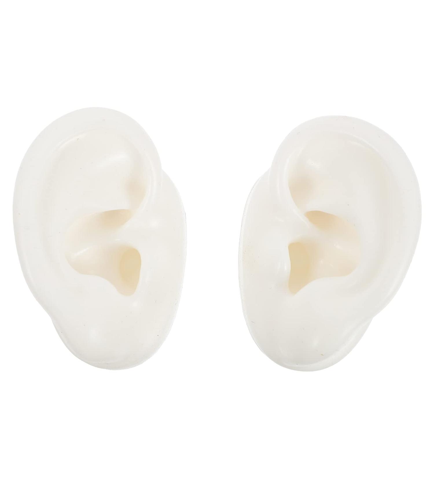 POPETPOP Soft Silicone Ear Model Display Props Teaching Tools - Size L White, 1 Pair Medium Earrings - Buy Online on GoSupps.com