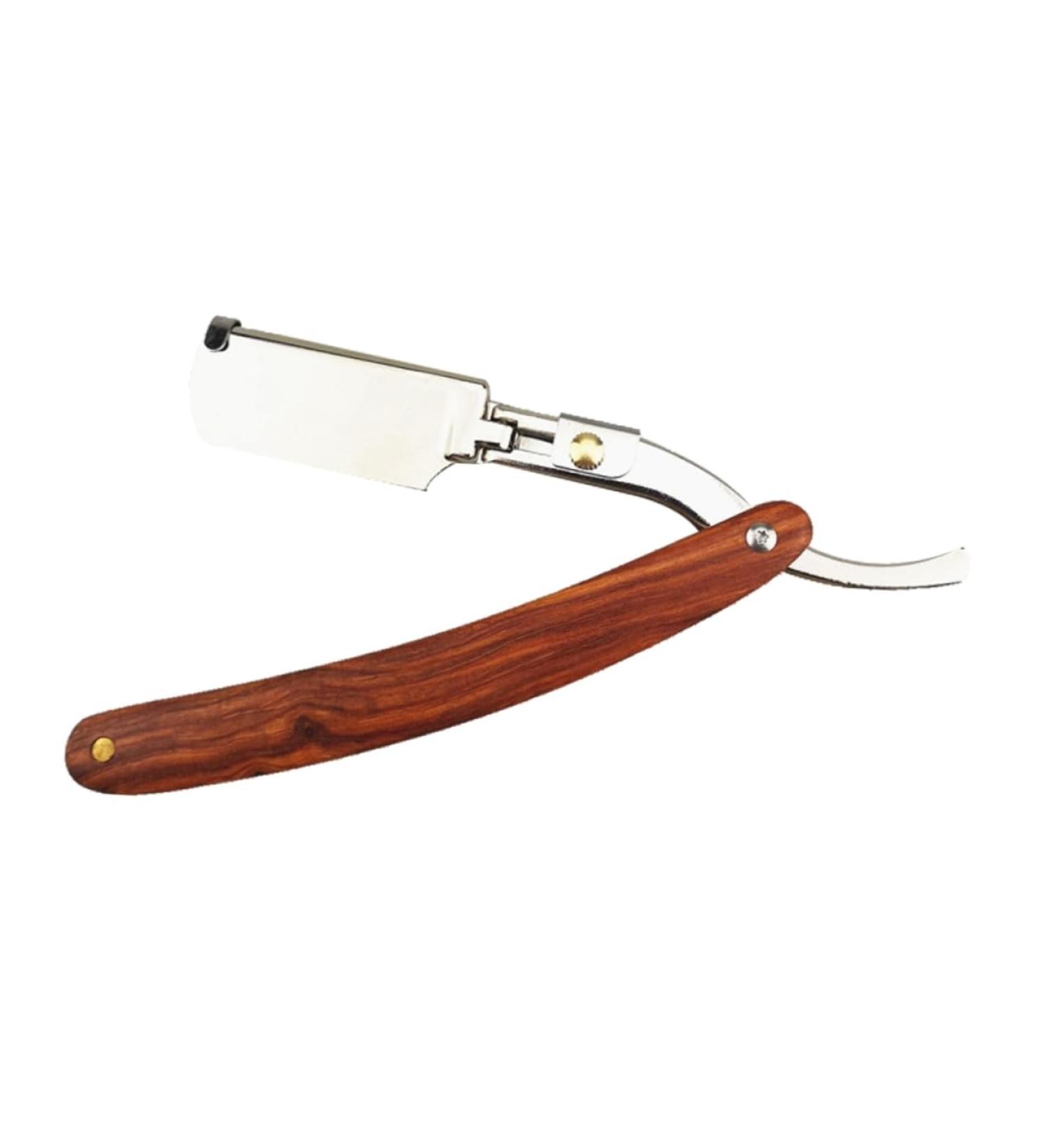 Minkissy Khimar Hijab Razor Hair Braider | Metal Hand Razor for Men | Safe Razor with Mahogany Handle | International Shipping Available - Buy Online on GoSupps.com