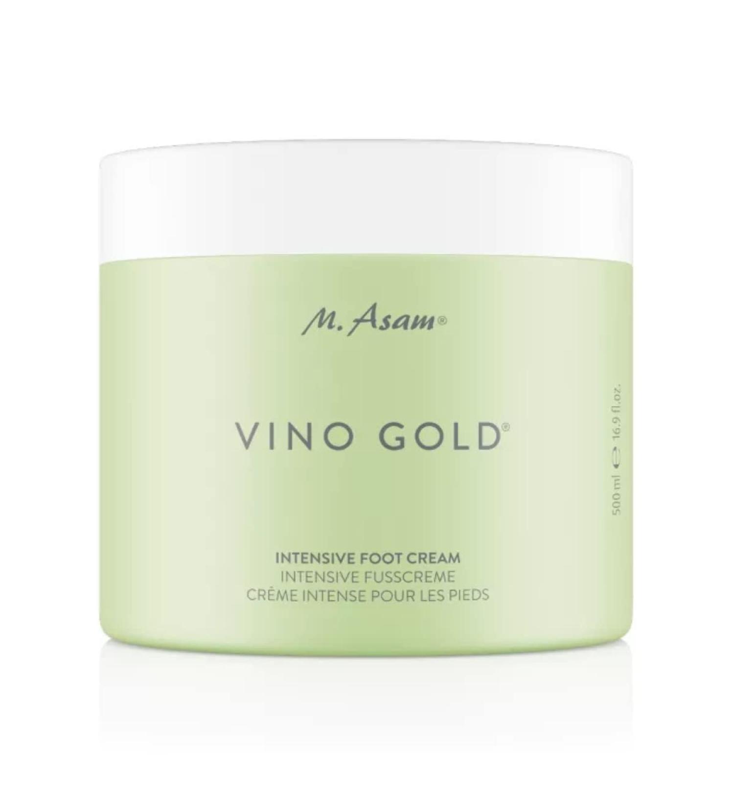M Asam Vino Gold Intensive Foot Cream (500 ml)-refreshing & for the regeneration of rougher feet improvement in blood circulation with horse chestnut extract intensive moisture donation vegan foot care