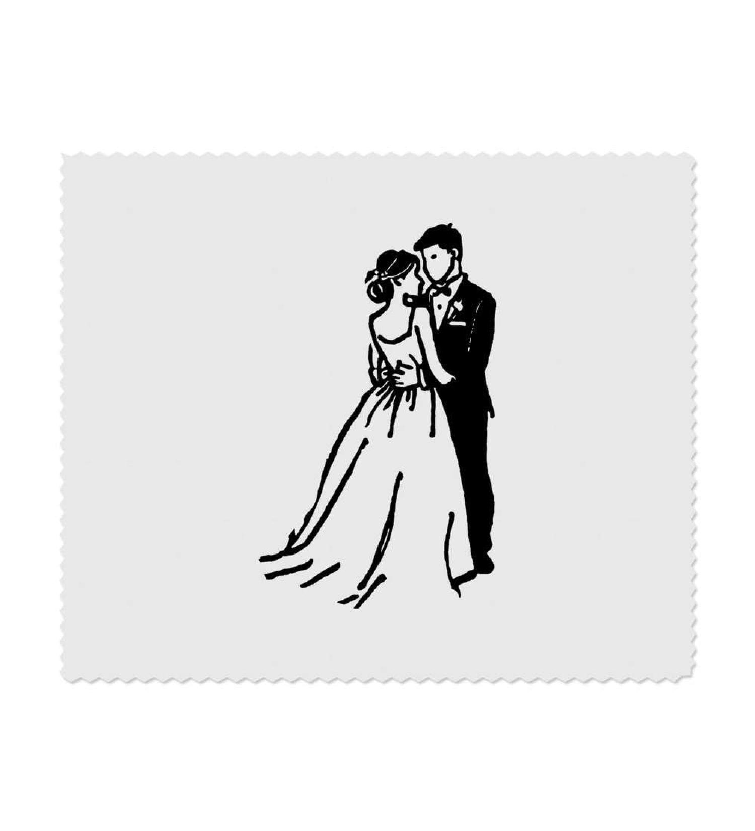 Buy Wedding Couple Microfiber Cleaning Cloths for Glasses - 2 Pack | Lenses Cleaning Solution - Buy Online on GoSupps.com