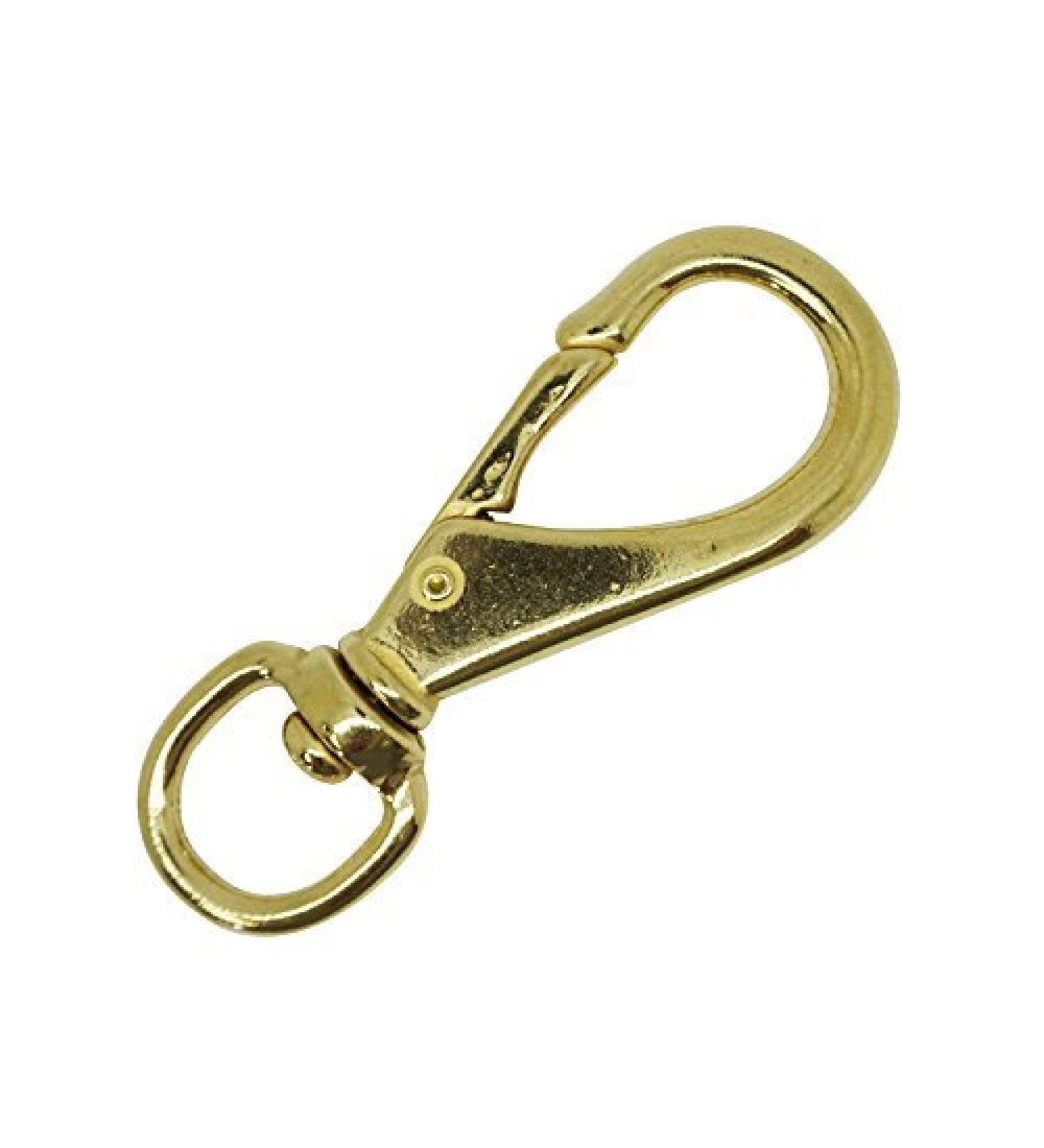 Scuba Choice 4.4" Brass Swivel Eye Snap Hook Clip #3, 13.3mm Opening