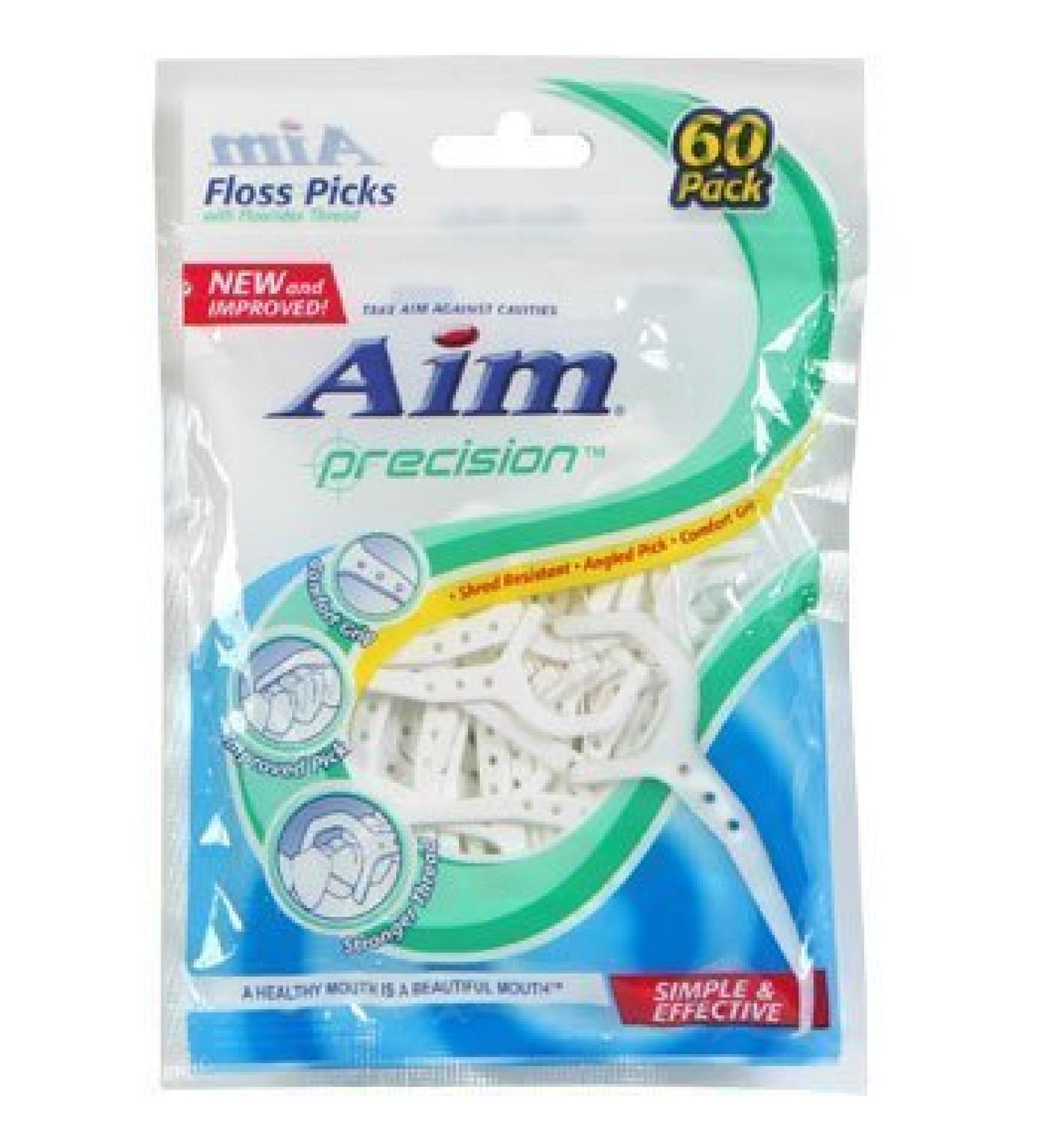 Aim Precision Floss Picks 60-ct. Packs by AIM