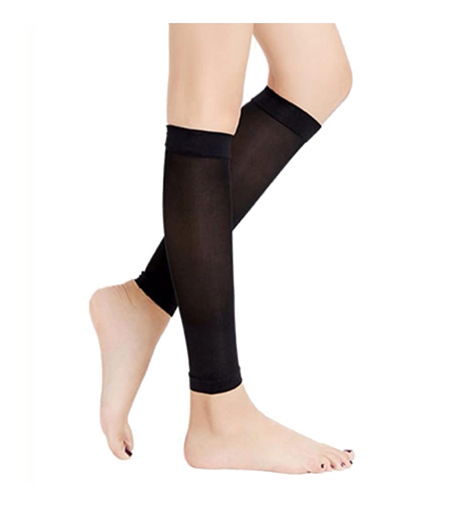 Regular Graduated Compression Sleeves for Men & Women - Firm Support Footless Socks for Varicose Veins Shin Splints Edema Recovery & Diabetic Flights | Hautton - Buy Online on GoSupps.com