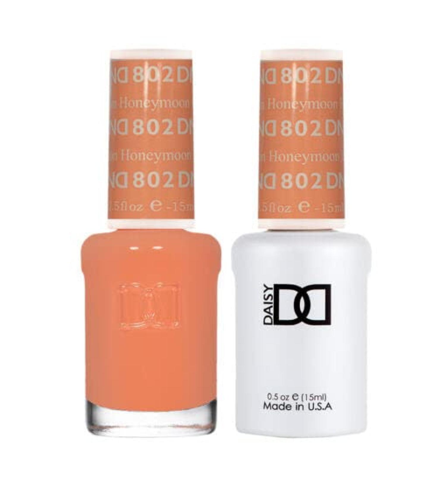 DND Duo 802 Honeymoon - Gel & Matching Lacquer Polish Set  (DNDDIASY-802H)  0.5 Ounce