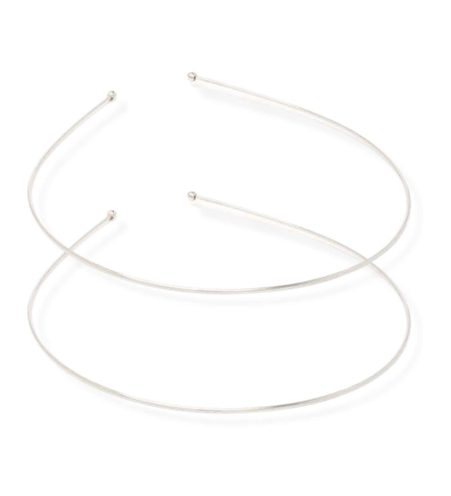 Topkids Accessories 2x Thin Metal Hair Bands Headbands Alice Bands Hairbands Head Bands Mens Guys Adult Women Girls Black Gold Silver Plain Styling Grips (1mm Silver) - Buy Online on GoSupps.com