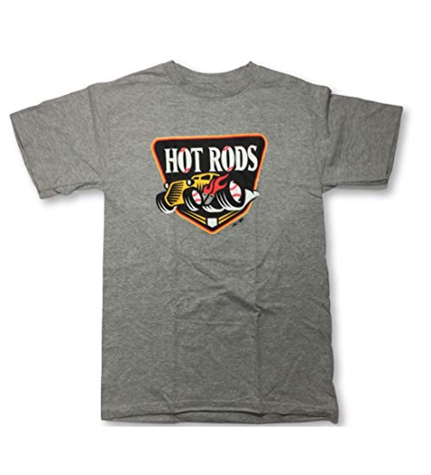 Minor League Bowling Green Hot Rods T-Shirt Style Jersey (Adult Small Gray