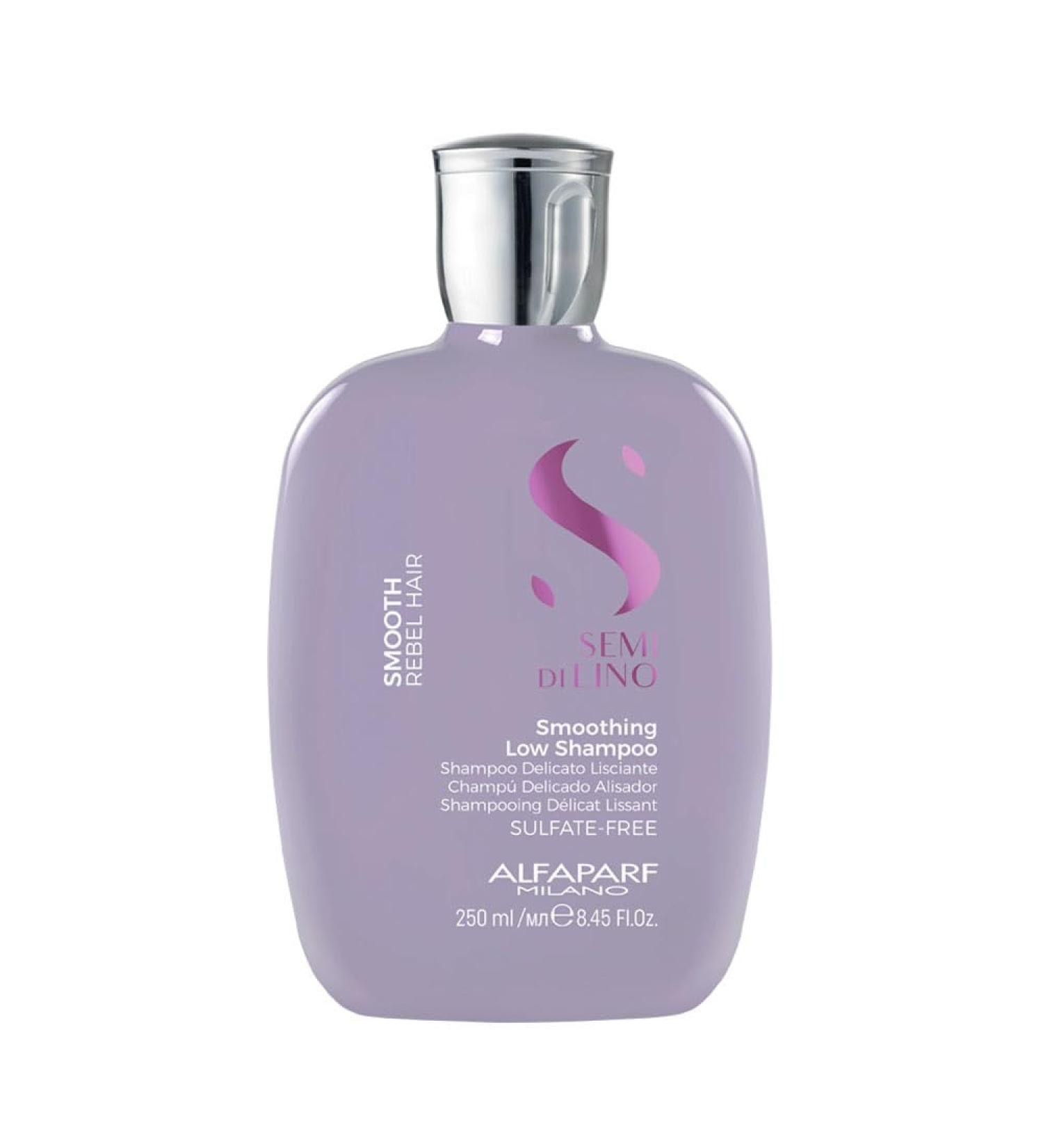 Alfaparf Milano Semi Di Lino Smooth Low Shampoo for Frizzy and Rebel Hair - Sulfate Free Shampoo - Straightens Controls Hydrates and Smoothes Unruly Hair 8.45 Fl Oz (Pack of 1)