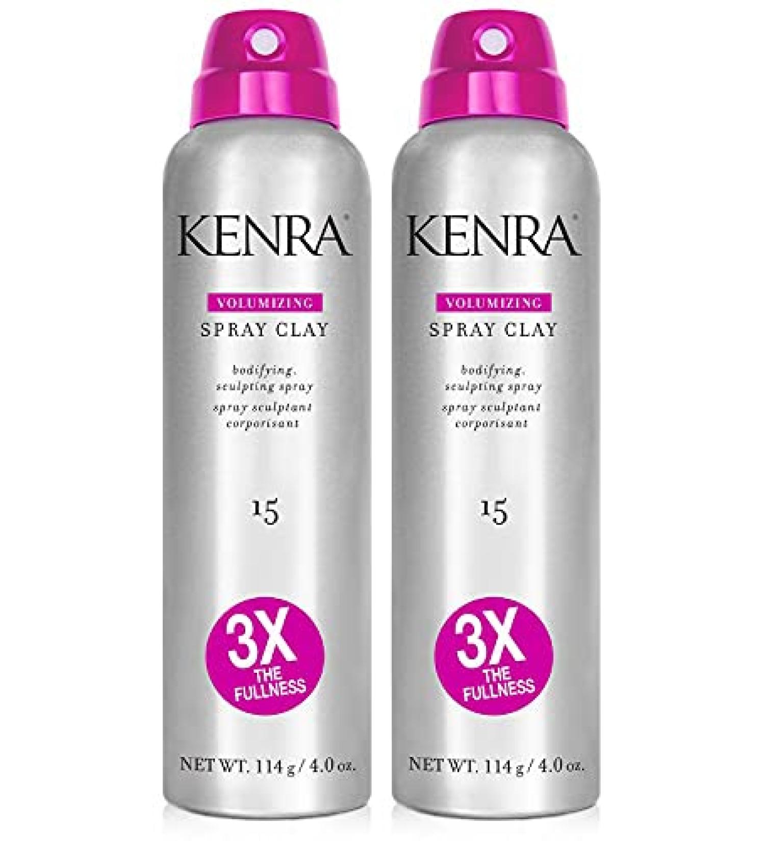 Kenra Volumizing Spray Clay 15 | Bodifying Fullness Spray | 3X The Fullness | Medium Hold | Provides Texture & Volume With A Long-Lasting Finish | All Hair Types 4 Ounce (Pack of 2) - Buy Online on GoSupps.com