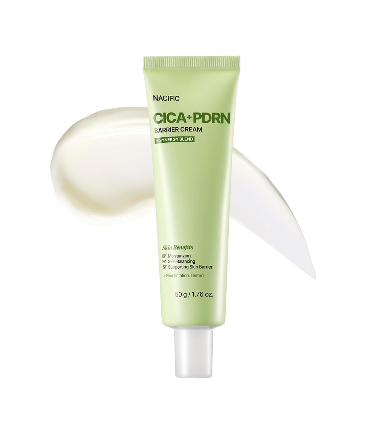 NACIFIC Cica PDRN Barrier Repair Cream Korean Moisturizer with 76% Centella Asiatica Skin Barrier Strengthening & Deep Hydration for Dry Sensitive Skin Low pH Calming Face Cream 1.76 oz (50g) - Buy Online on GoSupps.com