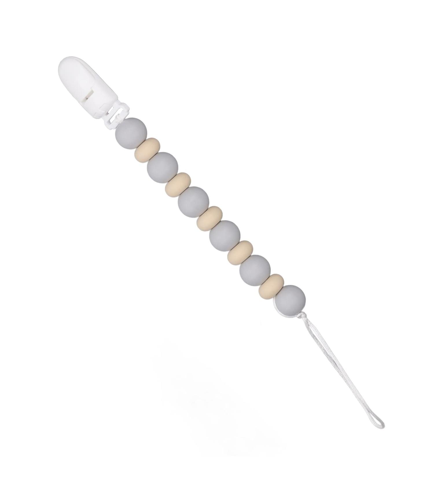 KUIDAMOS Pacifier Strap Leash Clip  Baby Pacifier Clips Reduce Teething Pain Silicone Soft Durable Help Stabilize Mood Tactile Perception (Pink) - Buy Online on GoSupps.com