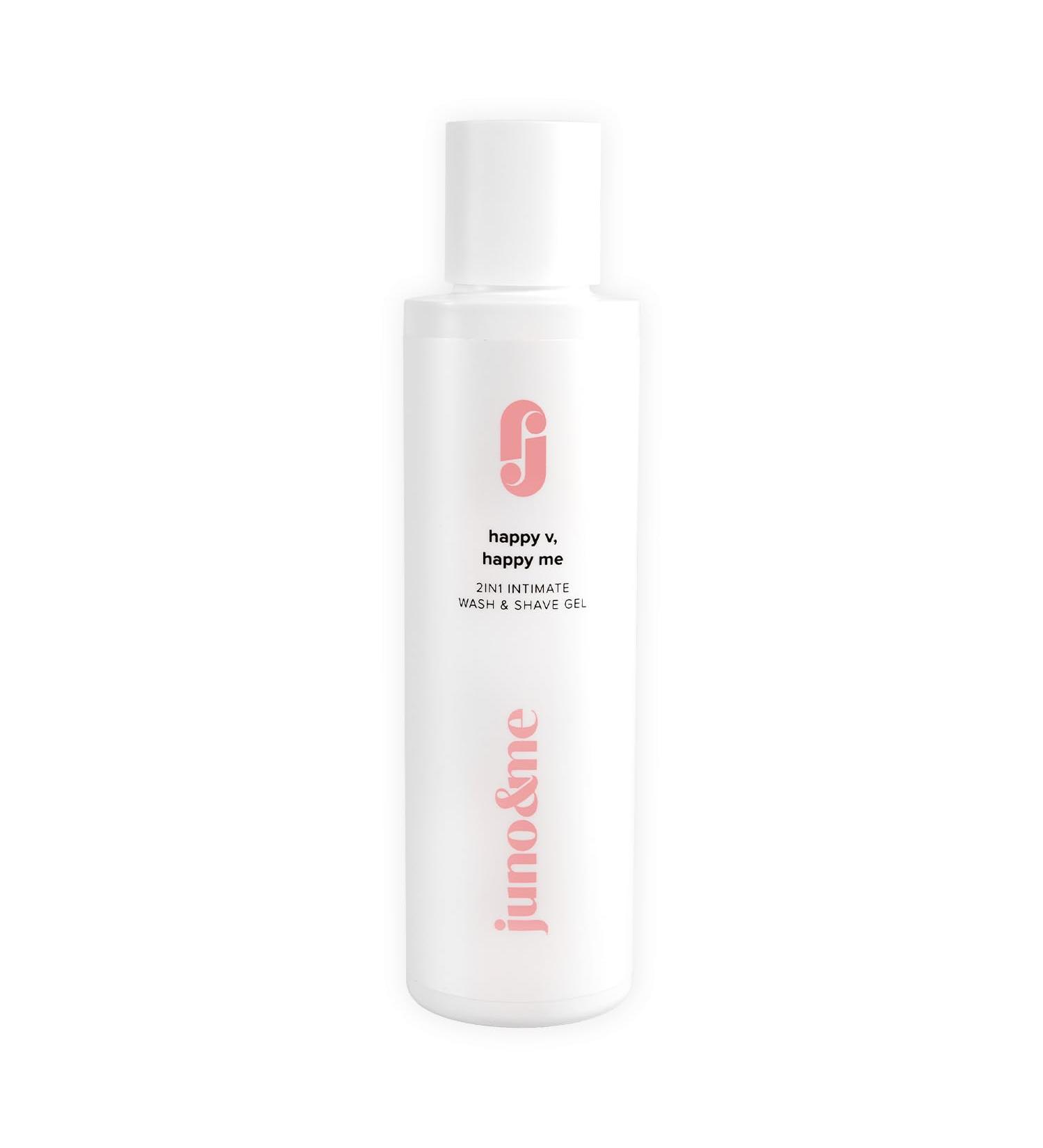 Juno & Me 2-in-1 Intimate Wash & Shave Gel | Natural Vegan Formula for Shaving & Care Reduces Shaving Pimples & Ingrown Hairs 150ml - Buy Online on GoSupps.com