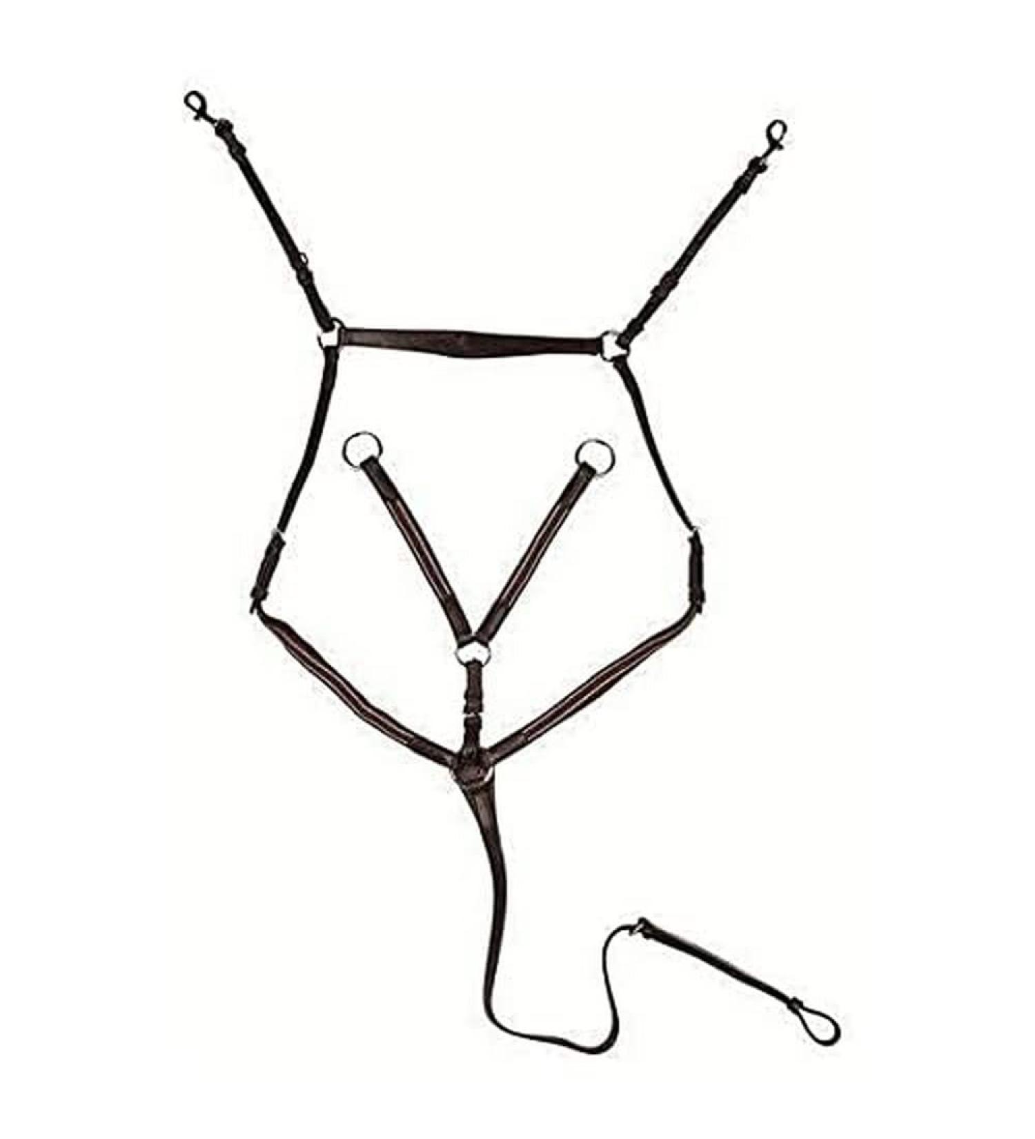 HKM breastplate with martingale fittings color silver brown S