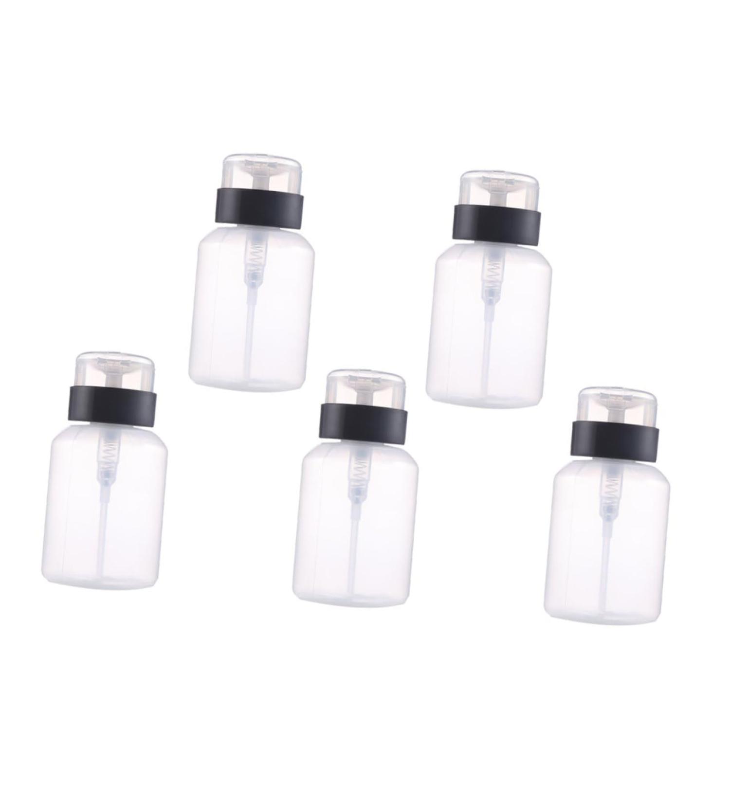  HONMEET Set of 5 210ml Nail Polish Remover Bottles Liquid Storage Sub-Bottles Lockable Safe Alcohol Bottles - Buy Online on GoSupps.com