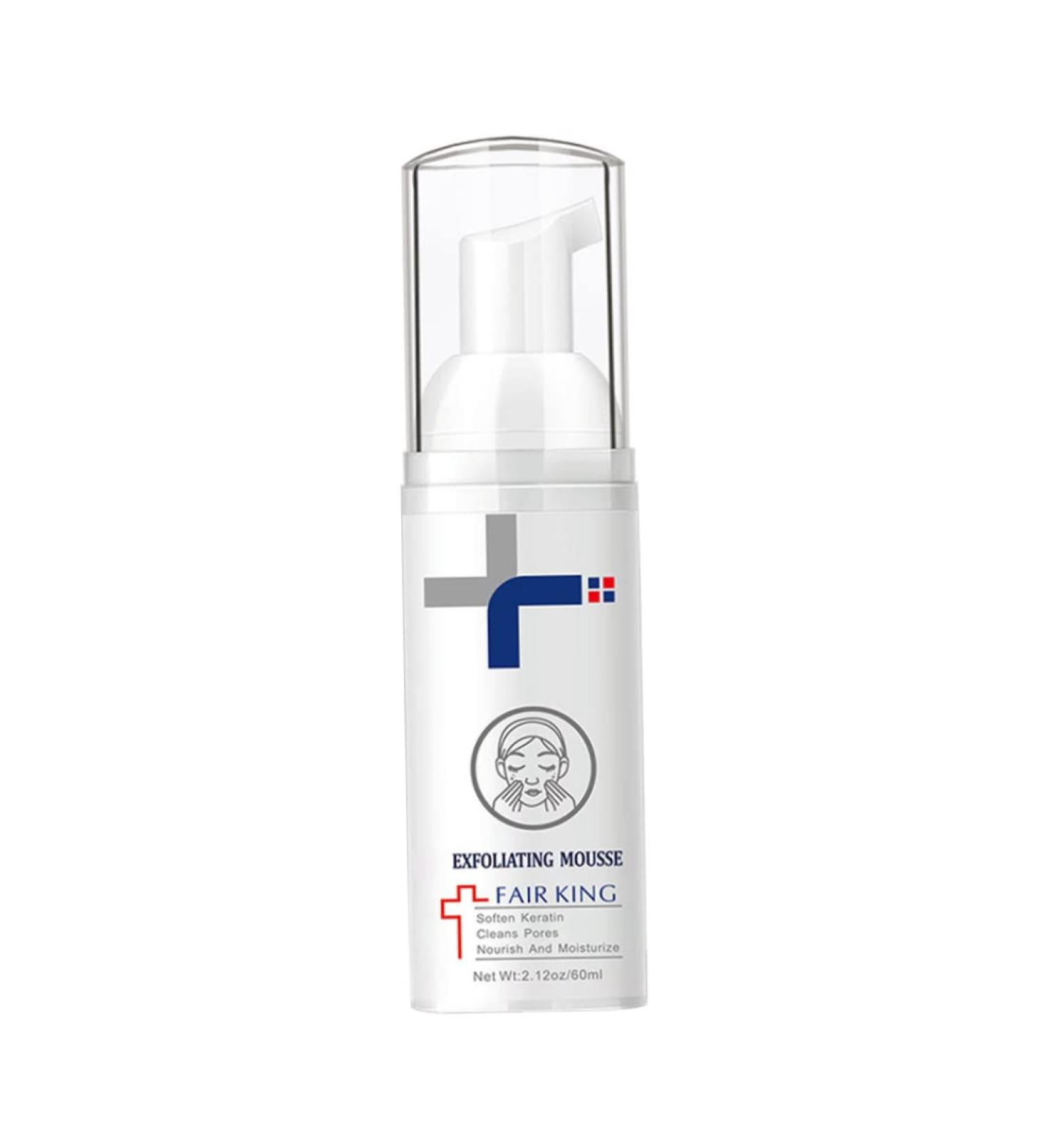 Facial Mousse Exfoliating Gel - Gentle Scrub & Peeling Cream for Smooth Moisturized Skin - 60ML | All Skin Types - Buy Online on GoSupps.com