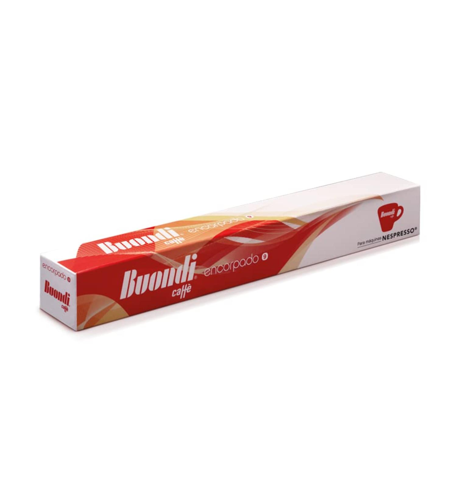 Buondi Caff Encorpado Blend Coffee Capsules Compatible with Nespresso * Original Machines - 10 Capsules available in 1 box
