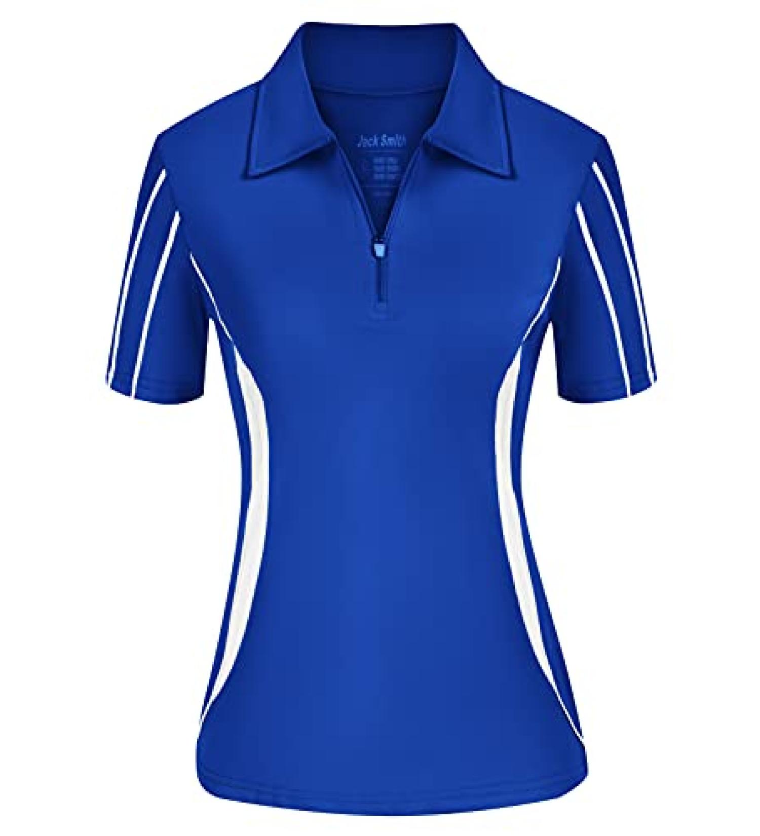 JACK SMITH Women Golf Polo Shirt - Royal Blue XX-Large | Moisture Wicking Tennis Sports Top - Buy Online on GoSupps.com