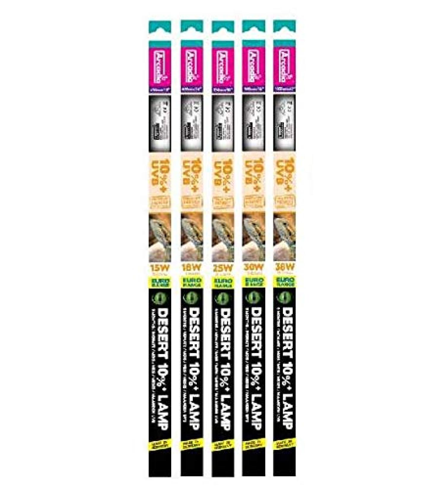 Arcadia Euro Range 10-Percent D3+ Desert Reptile Light 750 mm 1 Count (Pack of 1)