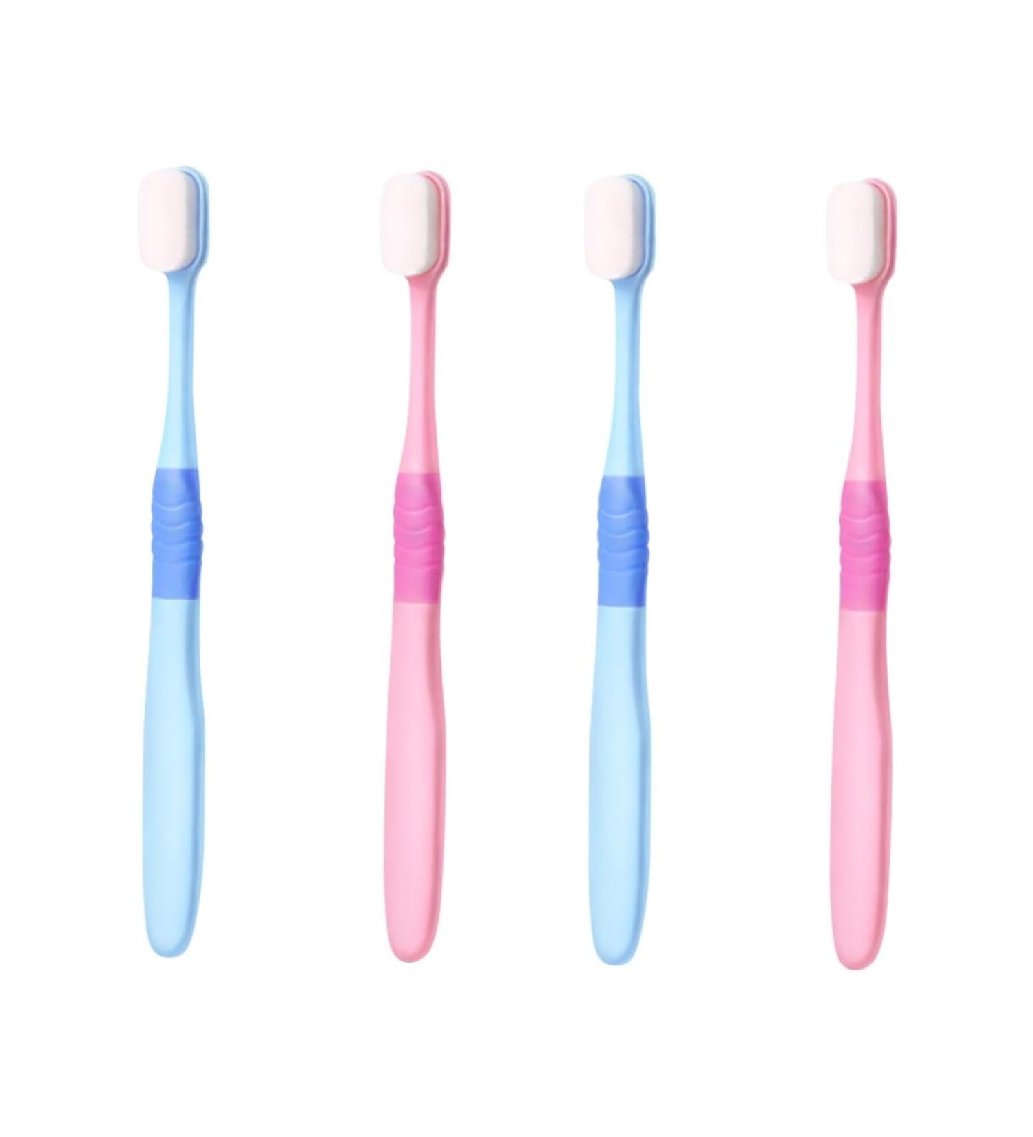 Gleavi 4-Piece Toothbrush Set - Thai Gift Idea for Travelers | Sky Blue & Pink Oral Care Tools for Post-Birth Cleaning - Buy Online on GoSupps.com