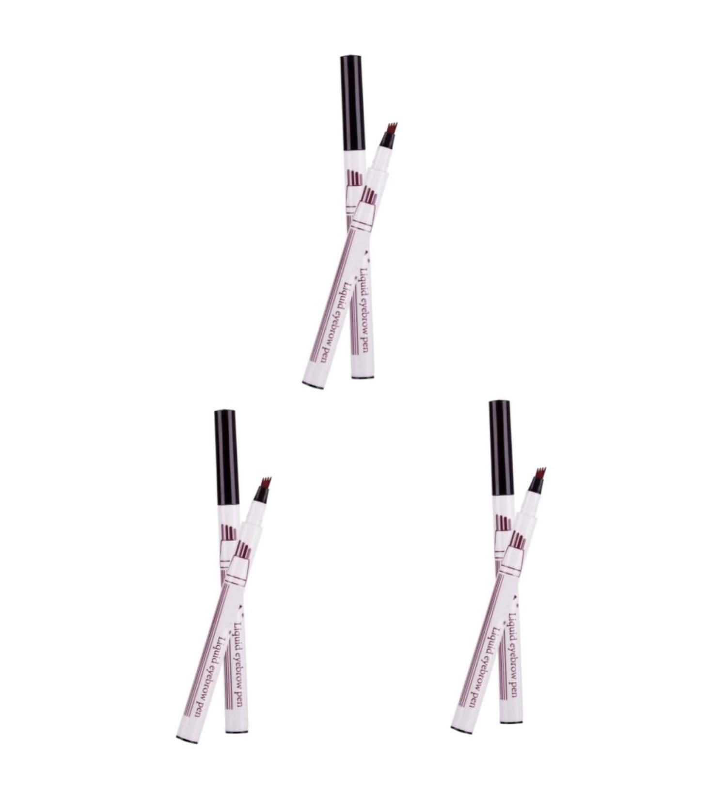 FOMIYES 3pcs Natural Dark Sweat-proof Pencil Waterproof Four # Durable Eyebrow Liquid Grey Pronged 1 count (Pack of 1) As Shownx3pcs - Buy Online on GoSupps.com
