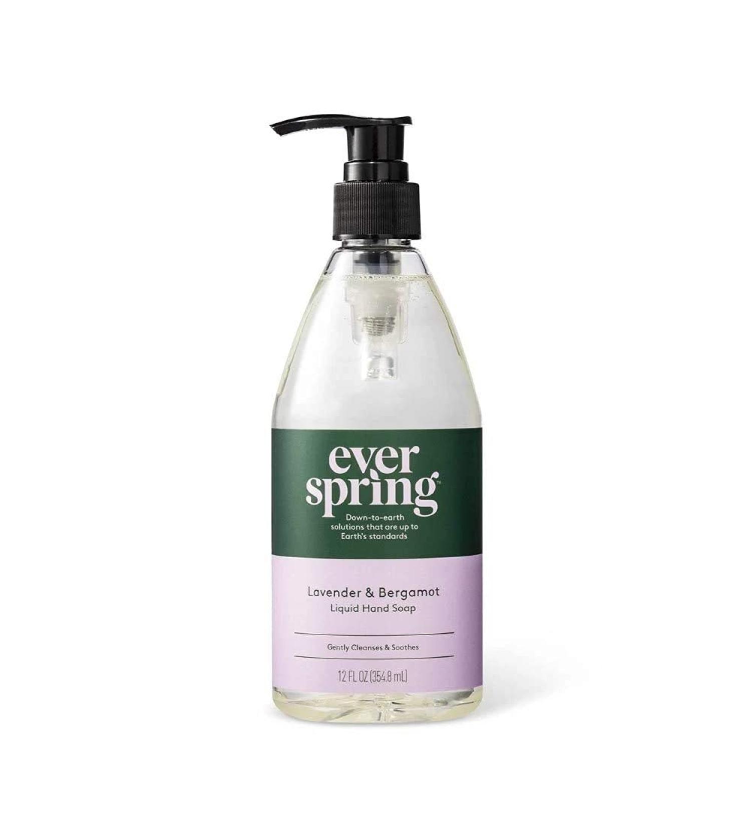 Lavender & Bergamot Liquid Hand Soap - 12 fl oz - Everspring