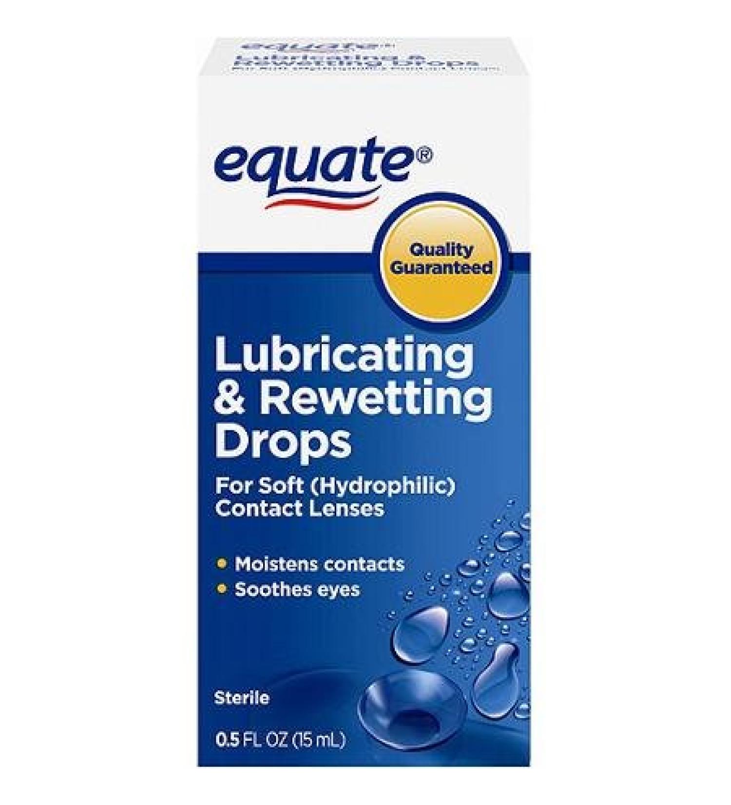 Equate Lubricating and Rewetting Drops for Soft, Hydrophilic Lenses .5 Fl Oz