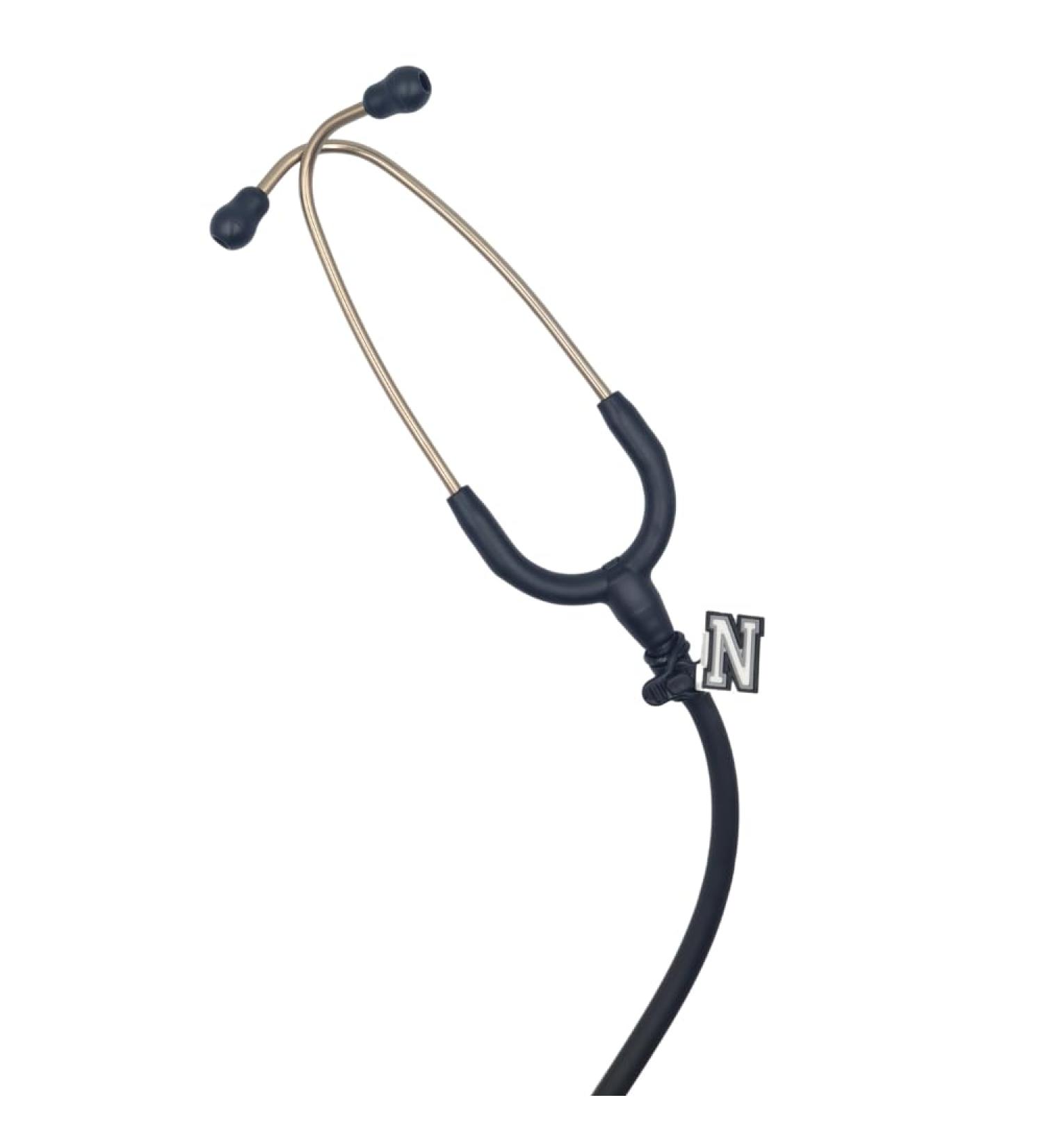 Stethoscope Charms - letter white N - Medical Gift