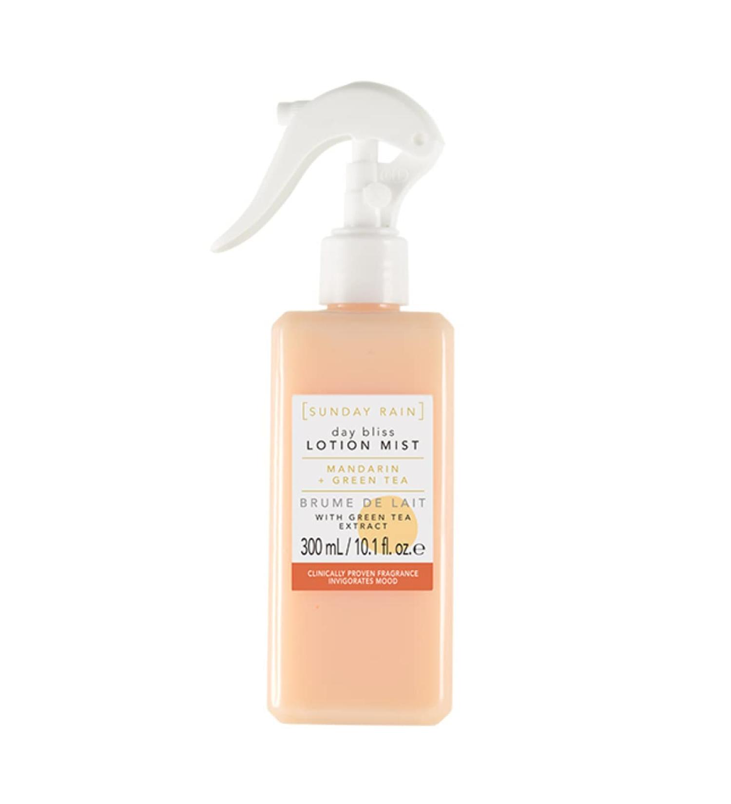 Sunday Rain Day Bliss Lightweight Moisturising Body Lotion Mist Spray Vegan & Cruelty-Free with Mandarin & Green Tea Extract 300ml - Buy Online on GoSupps.com