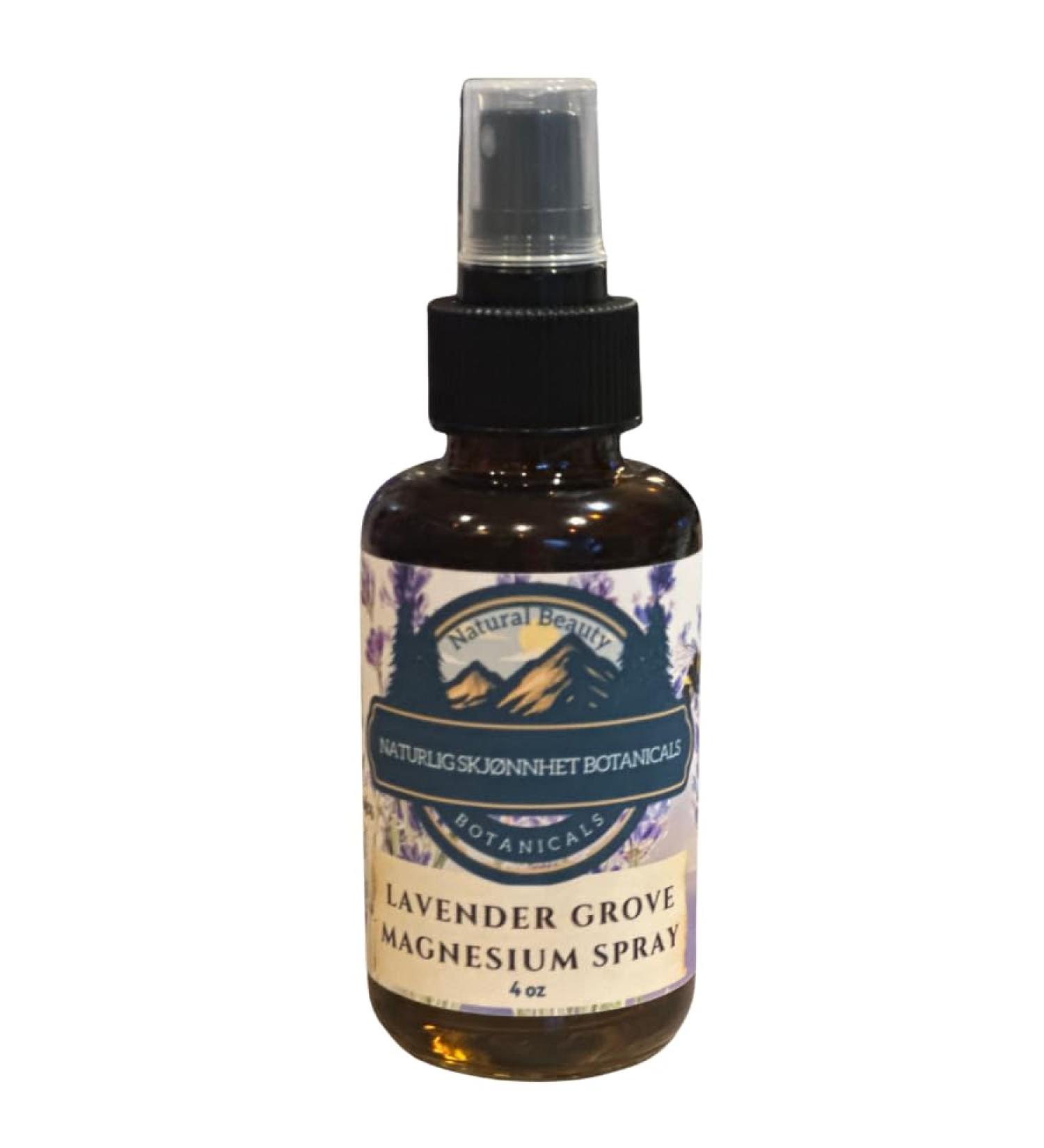 Naturlig Skjonnhet Botanicals Magnesium Spray 4 oz (Lavender)