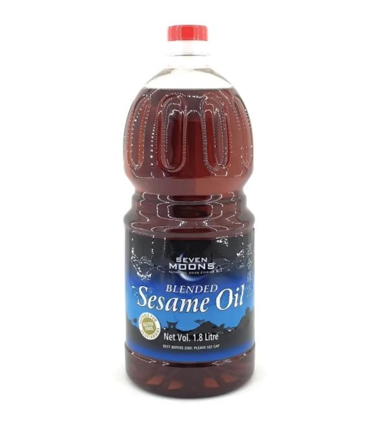 SEVEN MOONS Blended Sesame Oil -Gluten Free -Suitable for Vegeterians -Authentic for Asian Cusine 1.8L - Buy Online on GoSupps.com