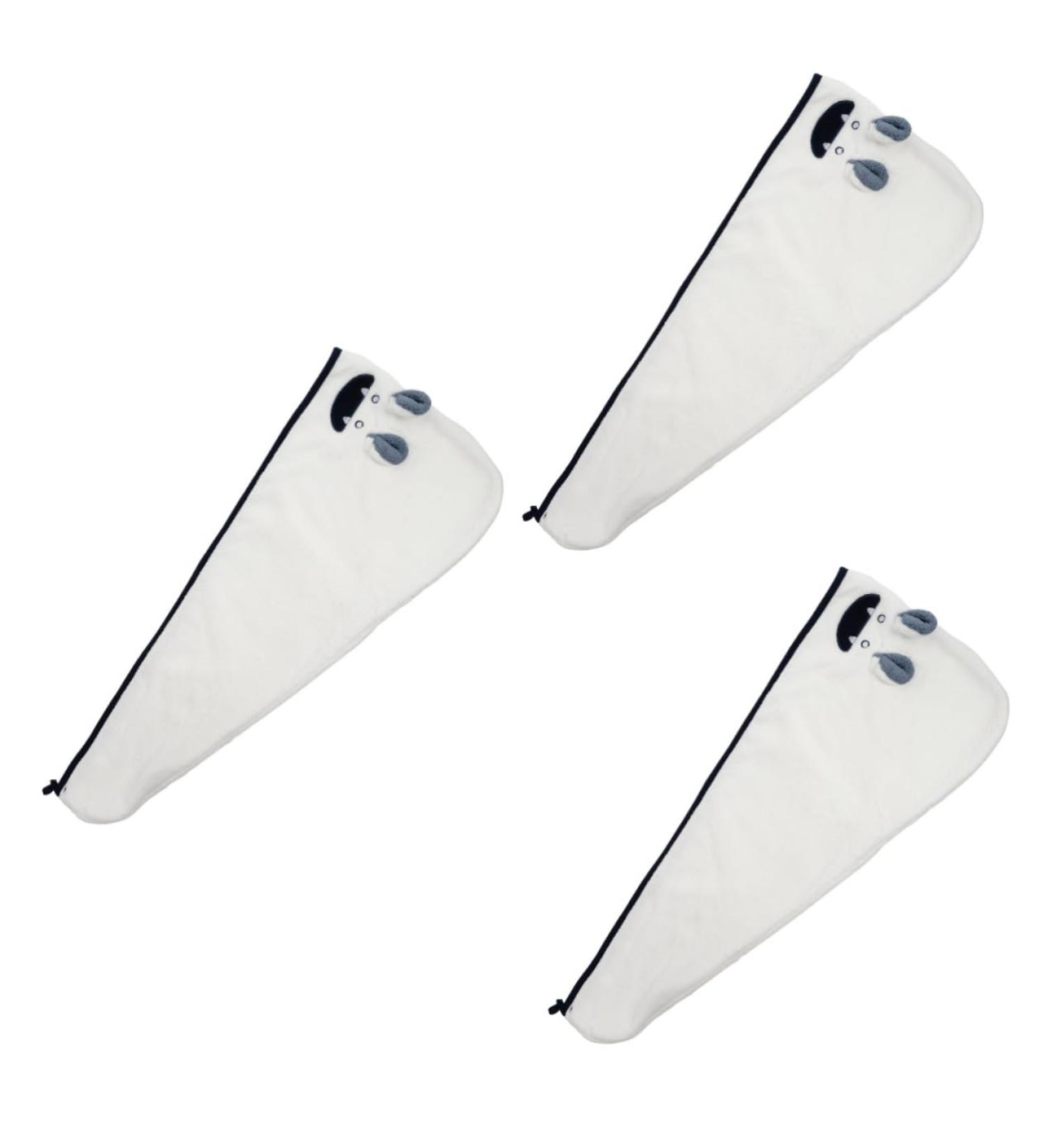 MAGICLULU 3 Pcs Coral Fleece Dry Hair Hat Women's White Quick Dry Turban Hat - Buy Online on GoSupps.com