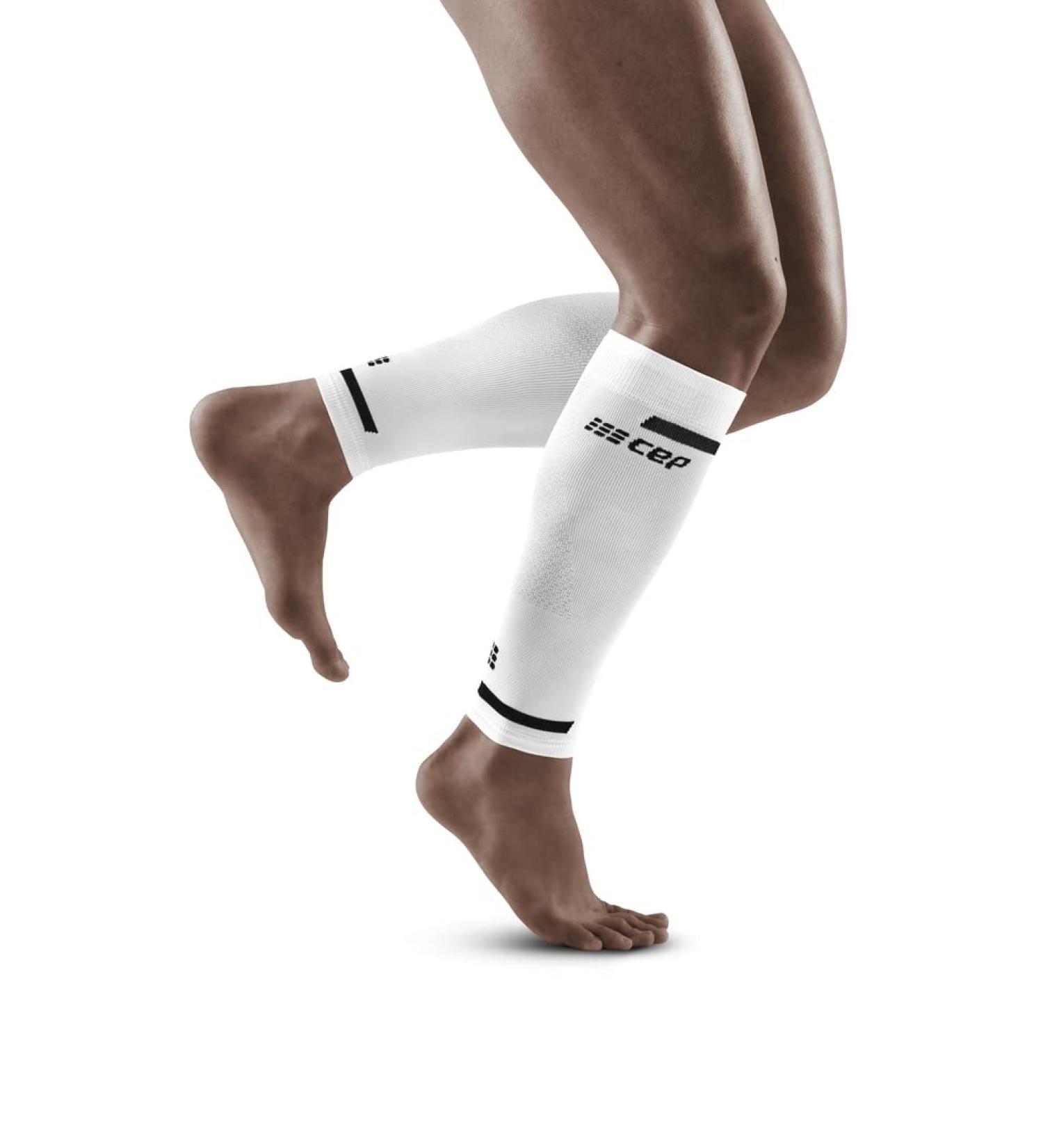 CEP Compression Calf Sleeves for Men - Enhance Muscle Activation | Stylish White Stulps for Optimal Performance - Buy Online on GoSupps.com