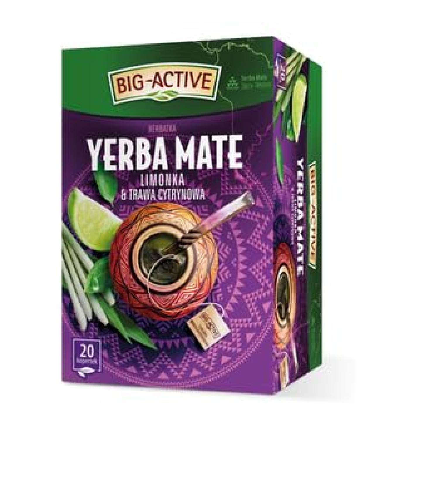 Yerba Mate Lime & Lemongrass Herbal Tea Natural Pure And Refreshing Herbal Fruit Infusion Herbapol