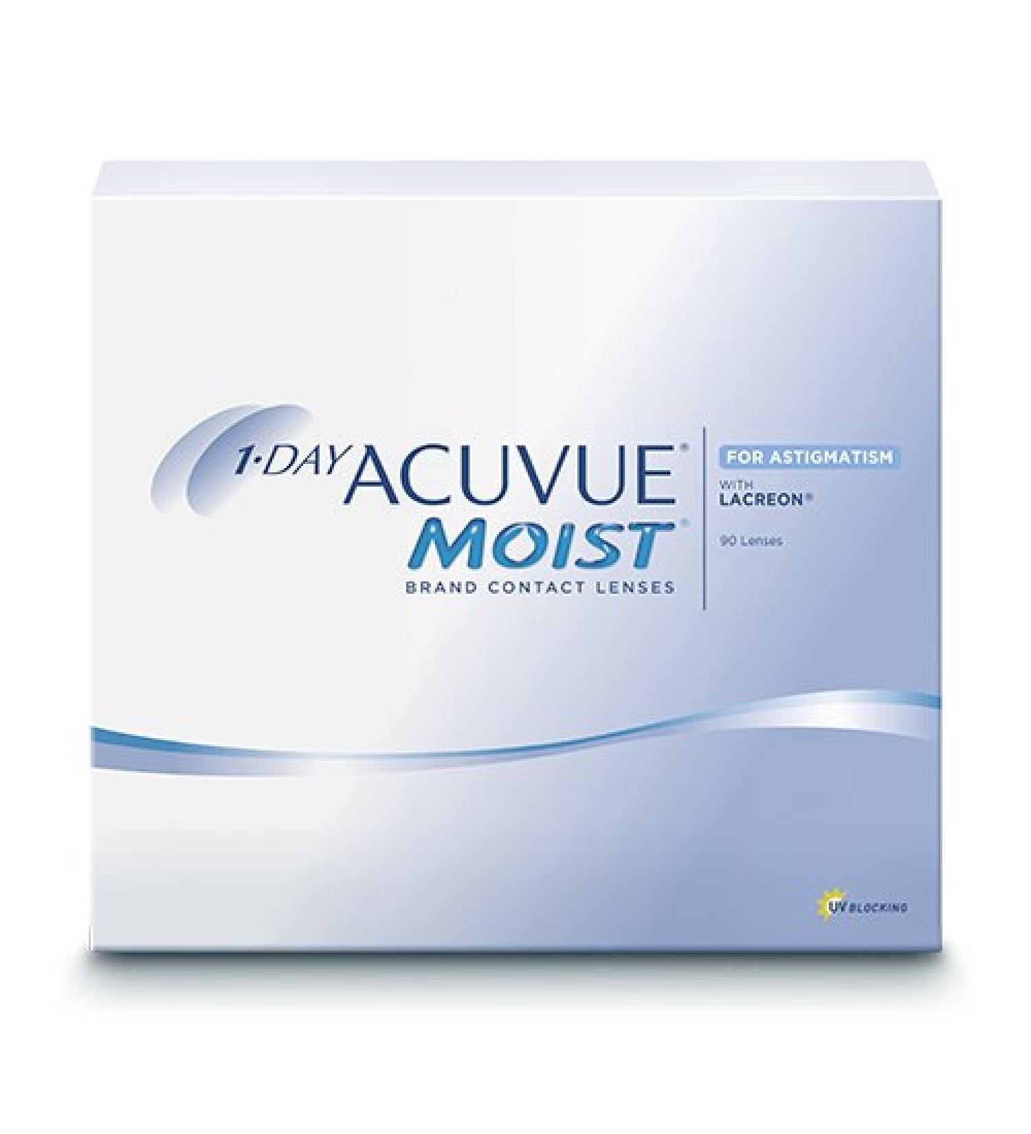 1-Day Acuvue Moist for Astigmatism toric daily soft lenses 90 pieces/BC 8.5 mm/DIA 14.50 / CYL -1.25 / AXIS 60 / -8.5 diopters
