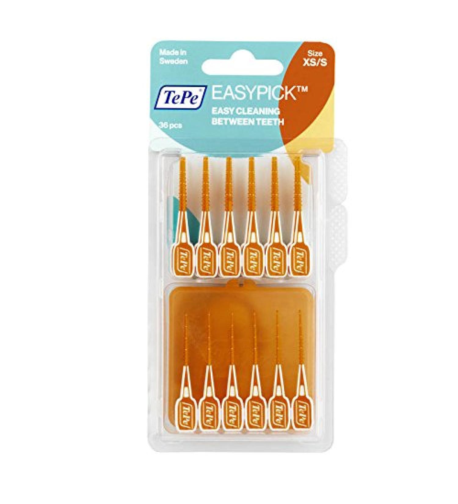 2x TePe EasyPick Interdental Brushes - 36 Pieces XS/S | Perfect for Cleaning Gaps | International Shipping Available - Buy Online on GoSupps.com