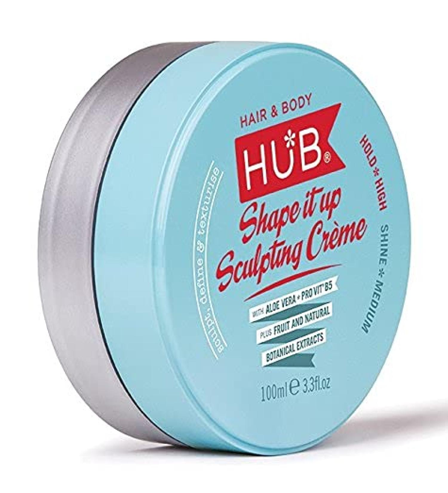 HUB Shape it up Sculpting Cr me Styling Product - 100g / 100ml x 1. Strong hold and medium shine finish. Hair Wax for men and women. Luxury professional quality shaper formulation. (Putty clay or wax grade product) - Buy Online on GoSupps.com