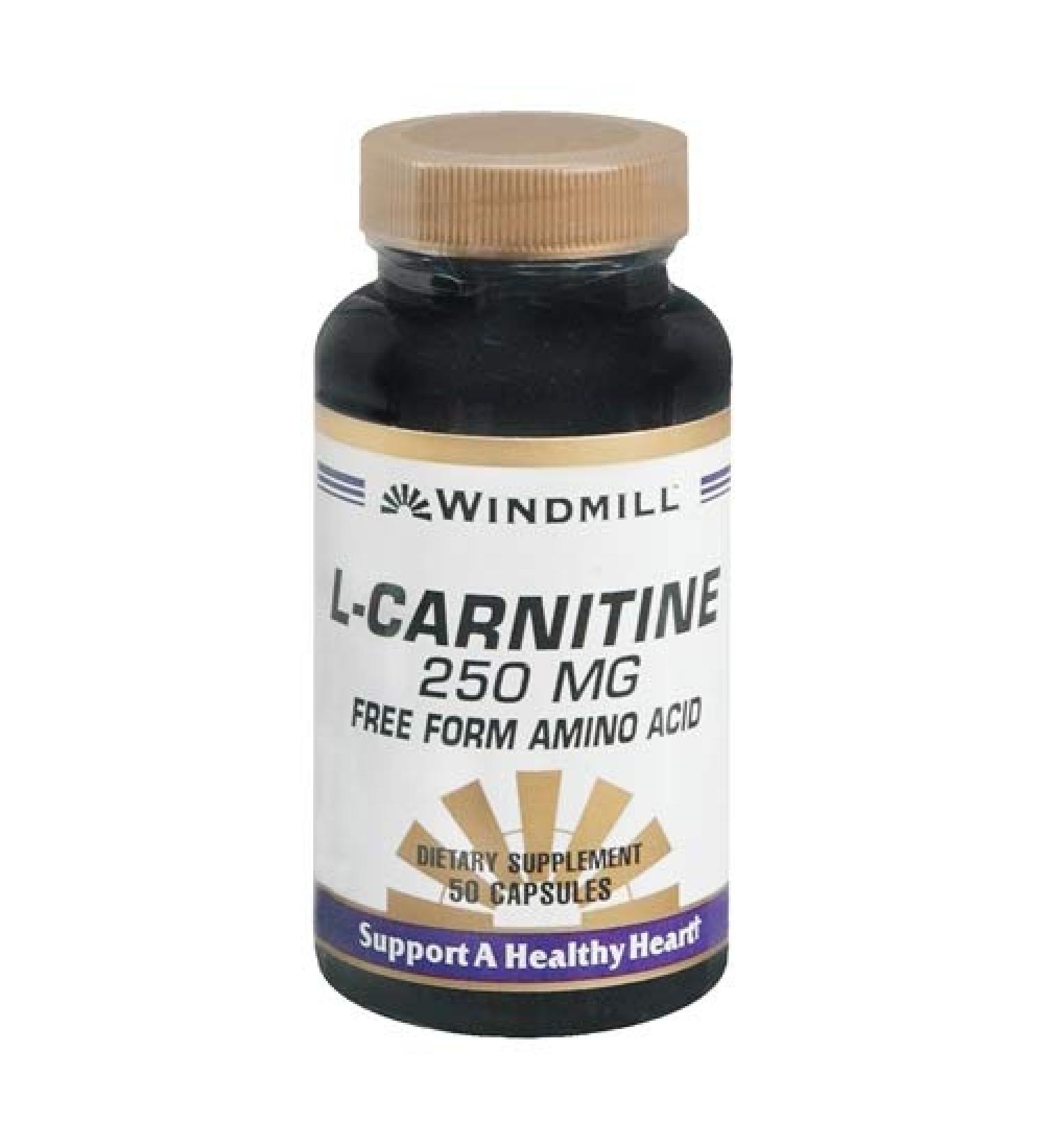Windmill L-Carnitine 250 mg Capsules 50 Count (3 Pack)