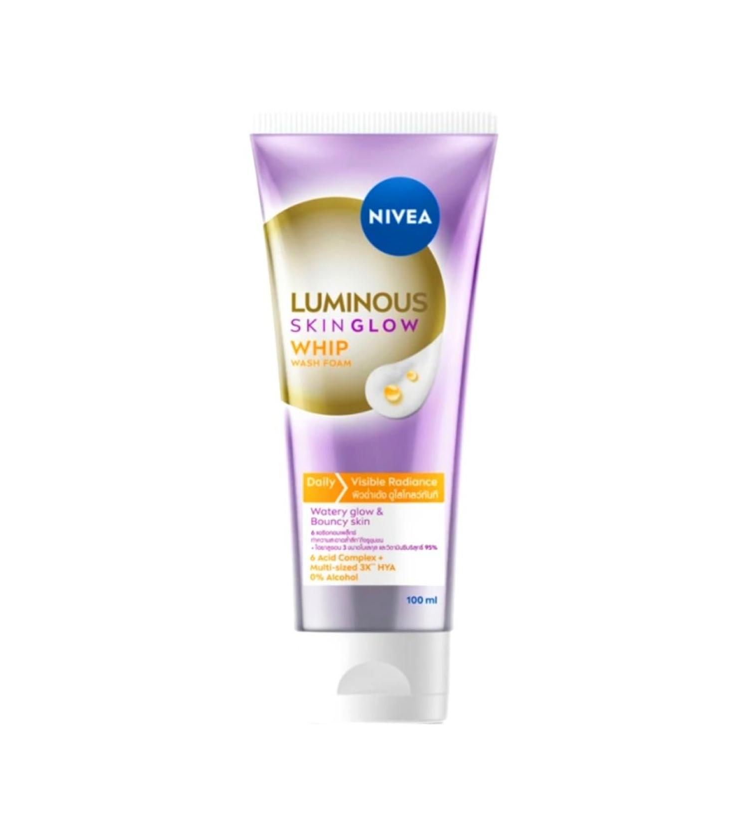 NIVEA LUMINOUS 630 Skin Glow Whip Wash Foam Deeply Cleanses Makeup Remover 100ml