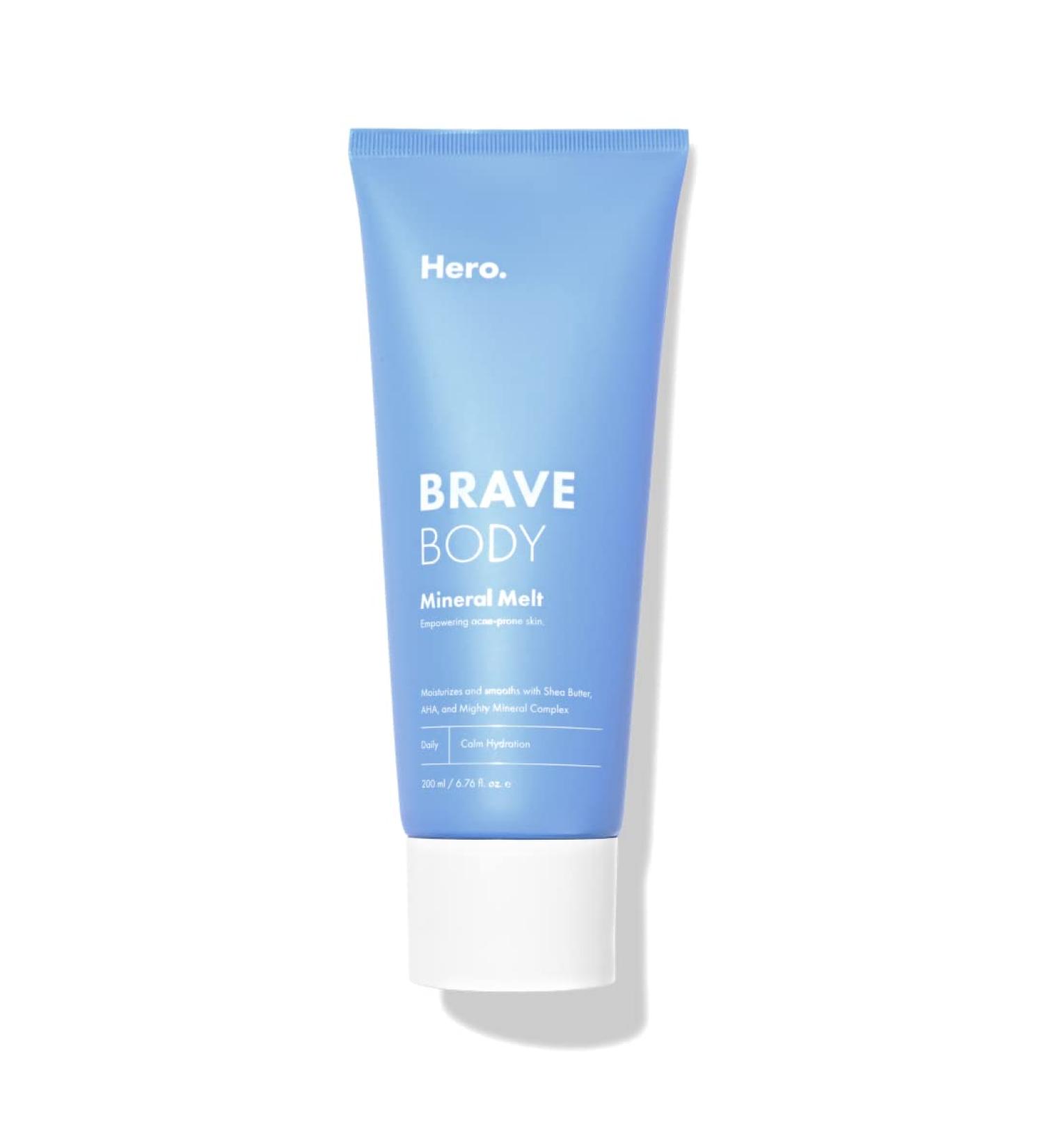 HERO COSMETICS Brave Body Hydrating Mineral Melt - Renew & Smooth Acne-Prone Skin - Shea Butter + Almond Oil - 6.76 Fl. Oz - Buy Online on GoSupps.com