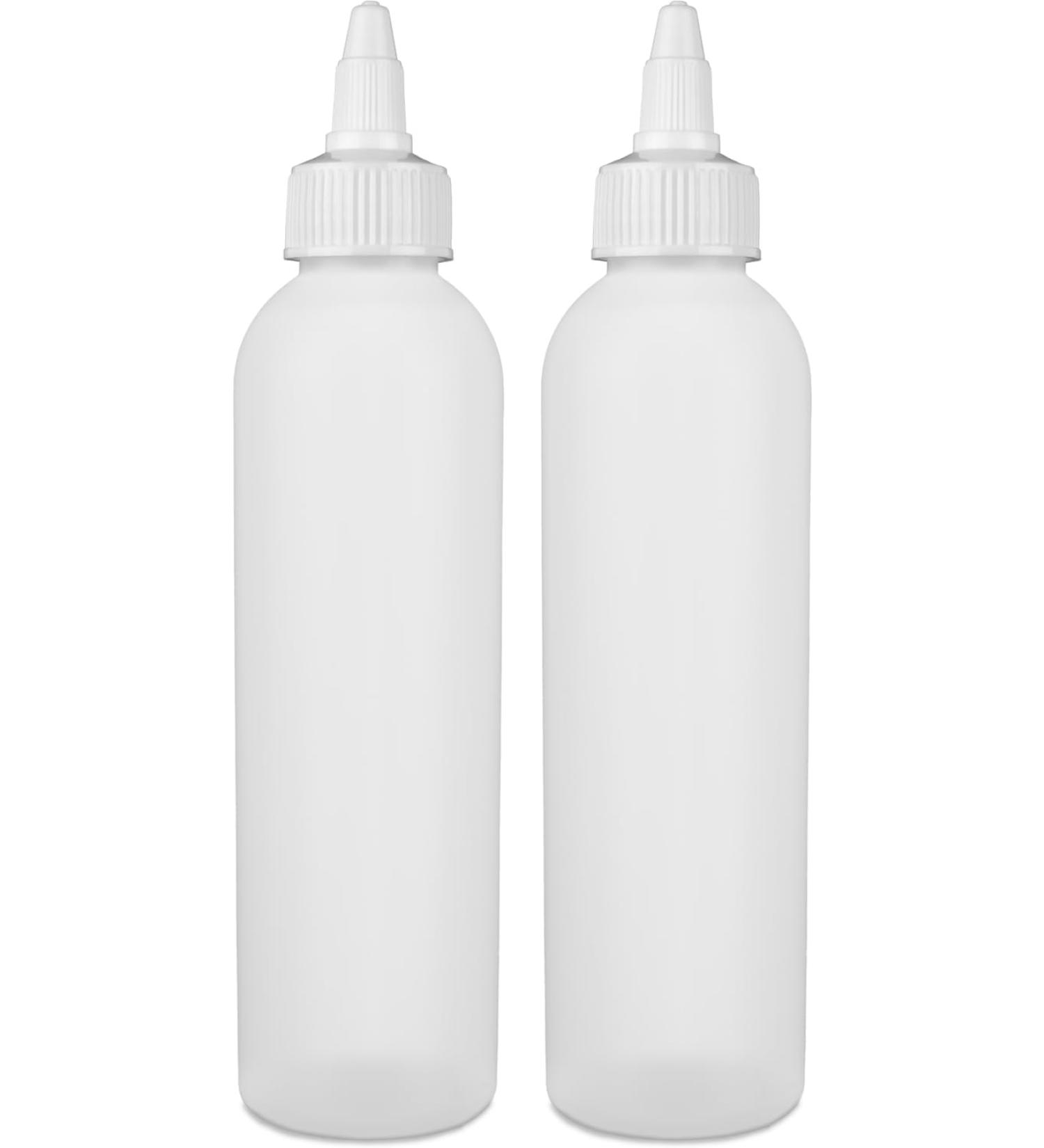 Brightfrom Rotating Clasp Applicator Bottles - 170ml Refillable White Plastic Multi-purpose Squeeze Bottles (2 Pack) - Ideal for Easy Use & Storage - Buy Online on GoSupps.com