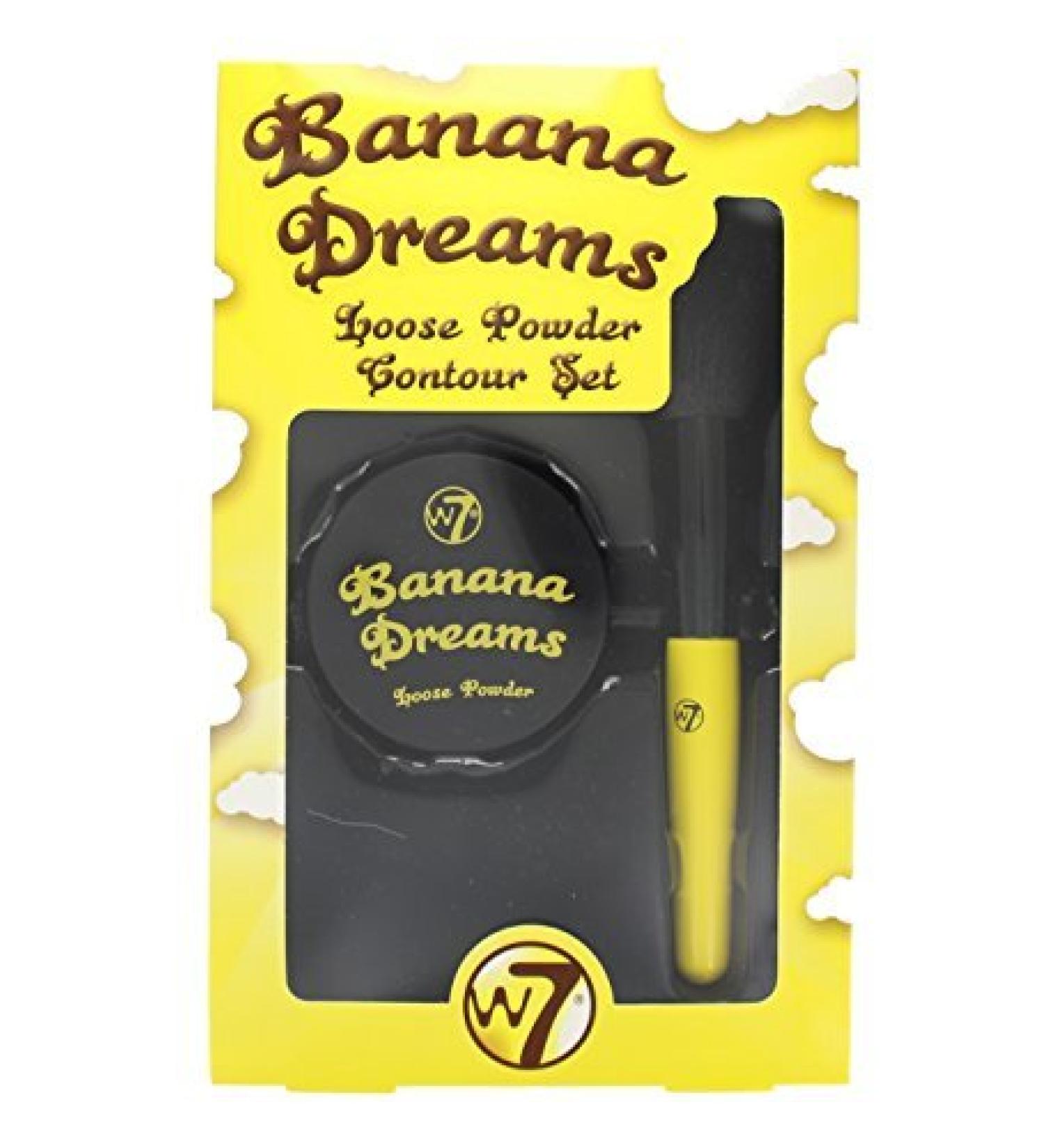 W7 Banana Dreams Loose Powder Contour Set By W7 for Women - 0.7 Oz Powder Brush  0.7 Ounce