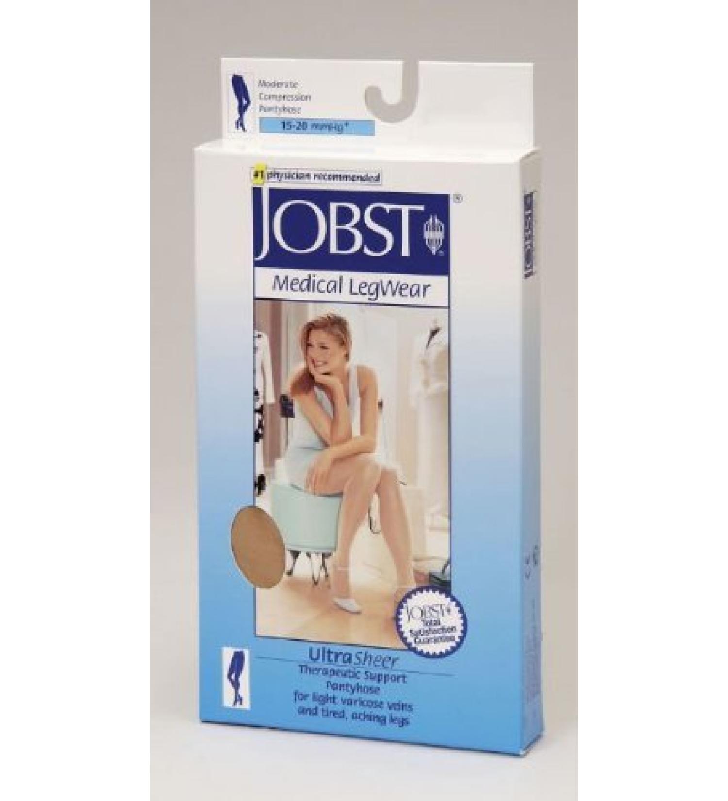 BSN Medical 119535 Jobst Ultra Sheer Compression Stocking, Waist High, 15-20 mmHg, Closed Toe, Medium, Honey
