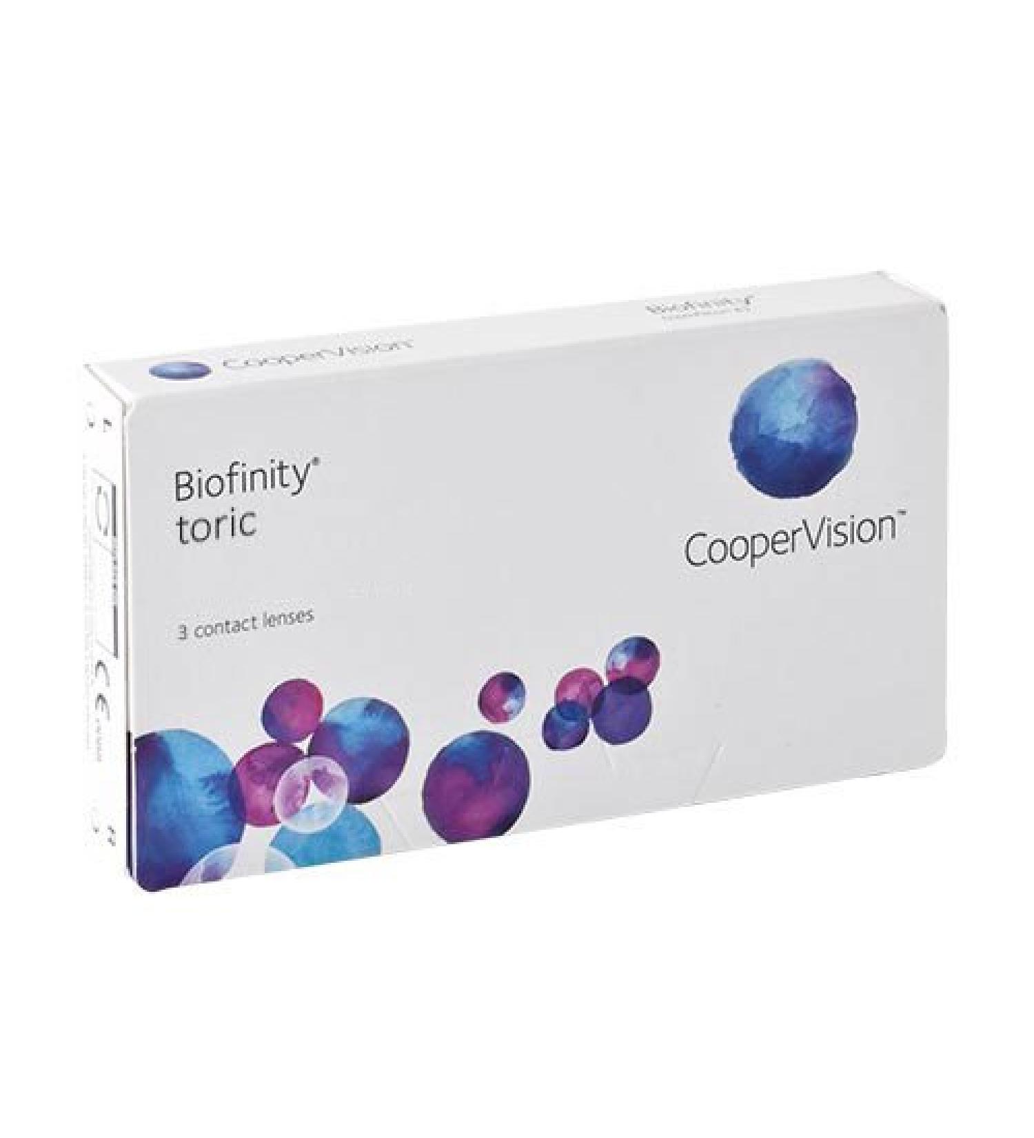 Biofinity Toric toric monthly soft lenses 3 pieces / BC 8.70 mm / DIA 14.5 / CYL -1.25 / AXIS 10 / -2.50 diopters
