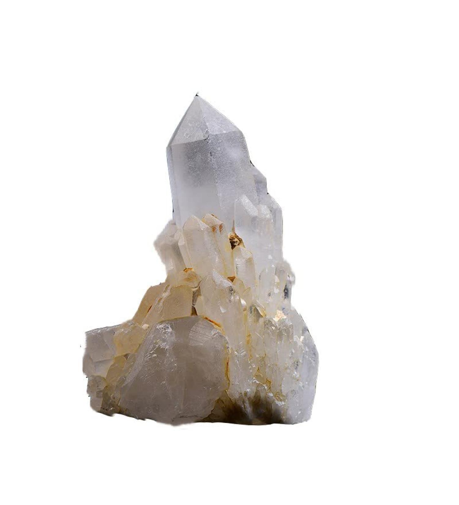 1PCS Natural Crystal Raw Quartz Cluster Clear White Stone Crystal Point Specimen Home Decor Raw Crystals - Buy Online on GoSupps.com