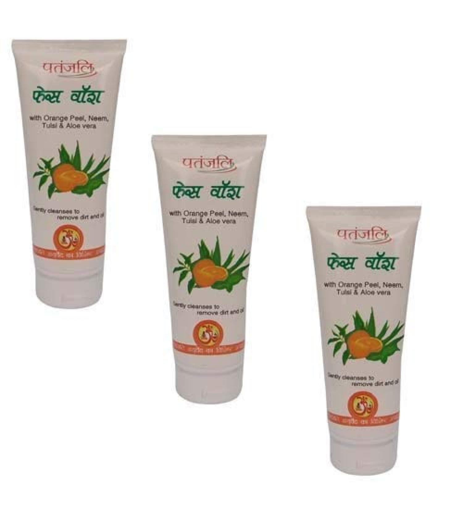 Patanjali Saundarya Face Wash - Economy Pack 180g (3 x 60g)