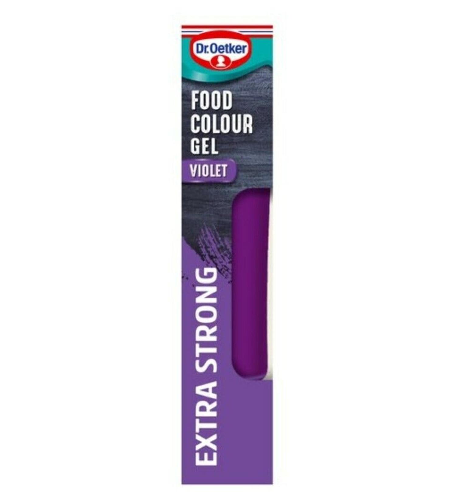 Dr. Oetker Coloured Gel - Violet Extra Strong 15G | Violet Gel Food Colour | The colourings are bake stable to ensure perfect bakes time after time | Premium product - Buy Online on GoSupps.com