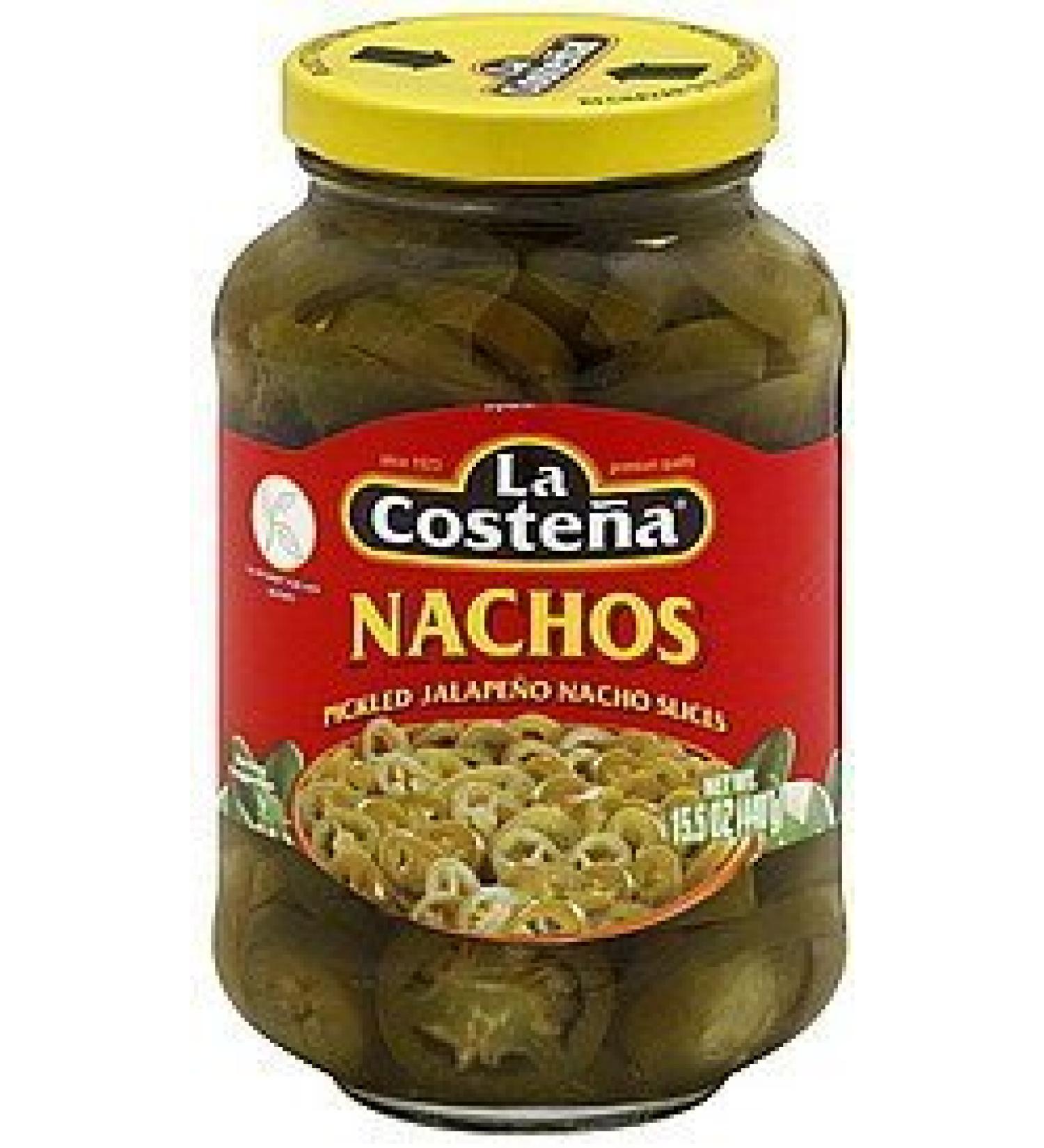 La Costena Pickled Jalapeno Nacho Slices - 15.5 Ounce (Pack of 2)