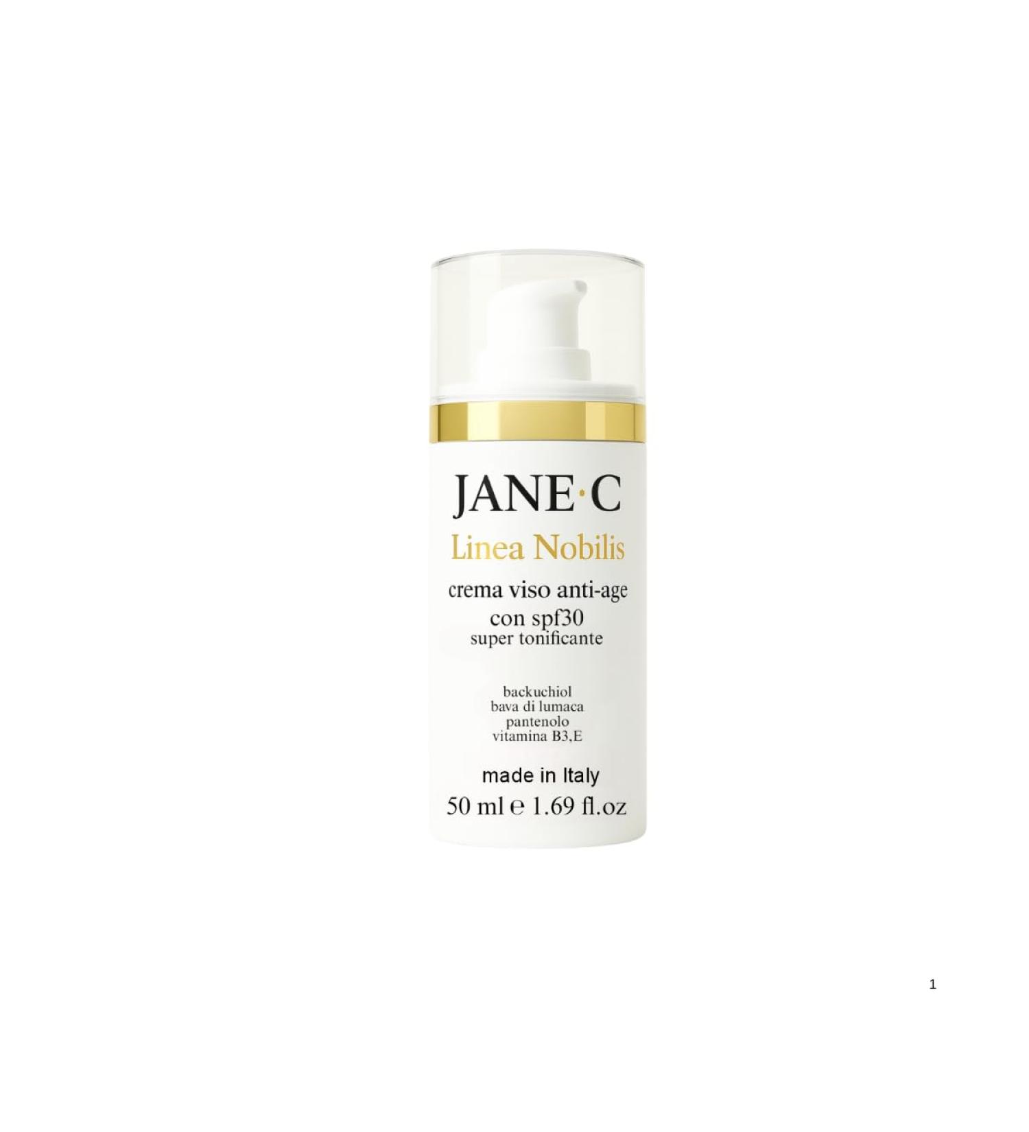  JANEC JANE C Nobilis Anti-Aging Super Toning Face Cream with SPF 30 Moisturizing Regenerating with Bakuchiol Snail Mucus Centella asiatica Korean Skincare (K-Beauty) Made in Italy 50 ml - Buy Online on GoSupps.com