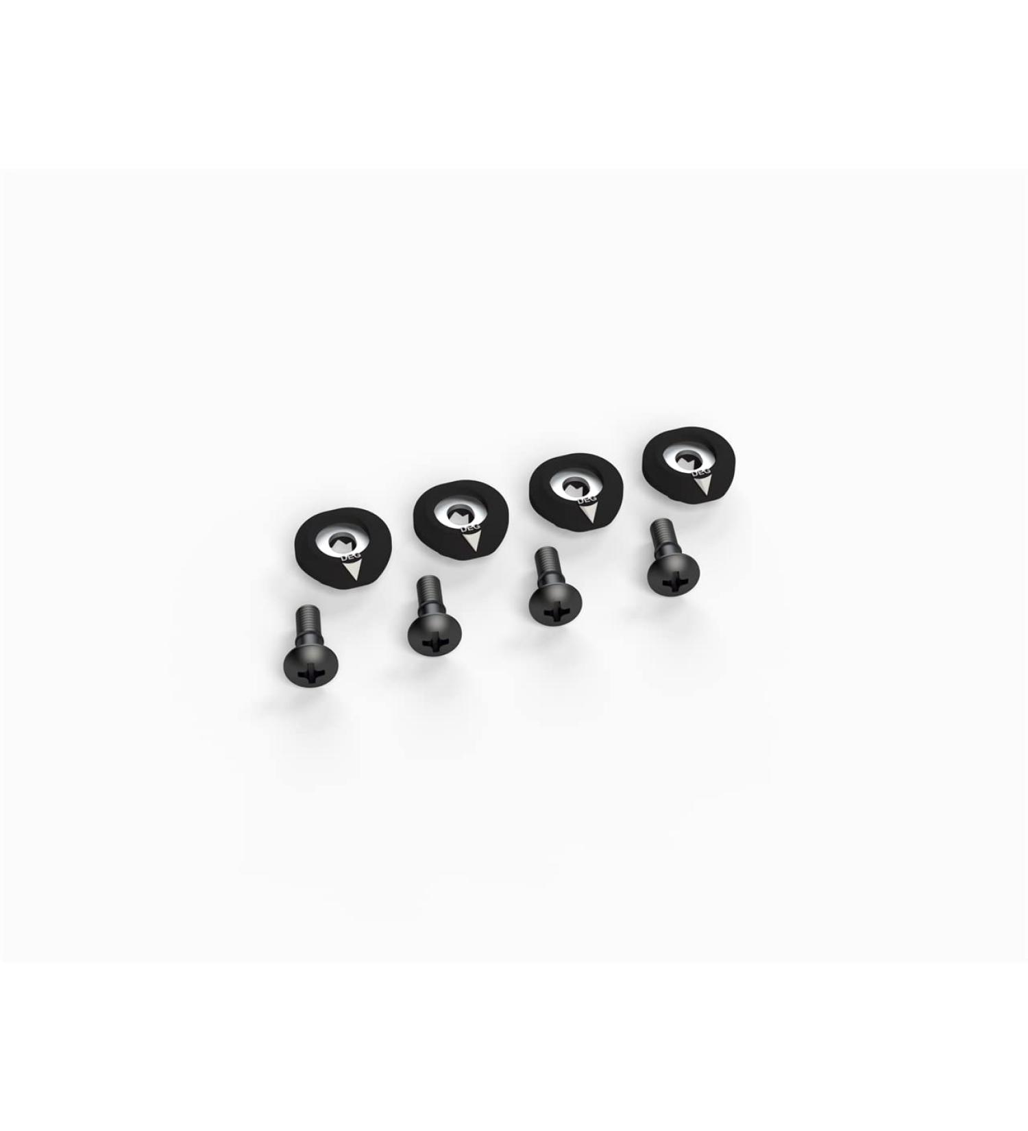 Ronix 2010-2018 M6 Baseless Wakeboard Boot Hardware (Set of 4), Black