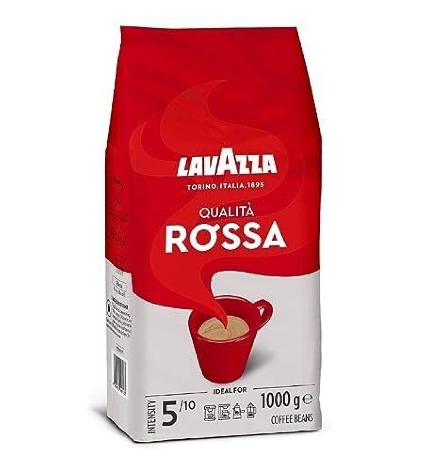 Lavazza Qualita Rossa Arabica And Robusta Medium Roast Coffee Beans Pack Of 1kg - Buy Online on GoSupps.com