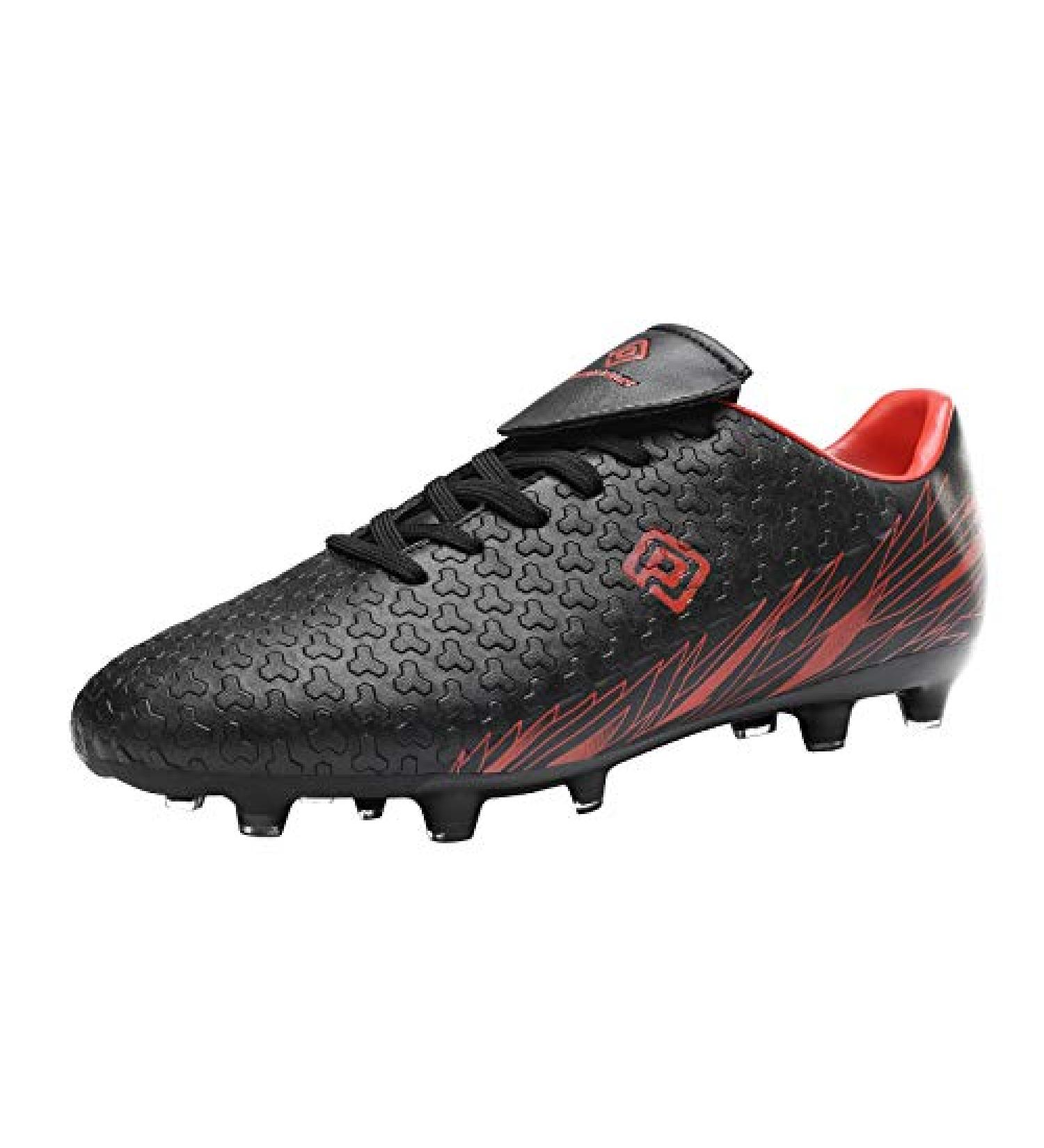 DREAM PAIRS Men's Firm Ground Soccer Cleats Shoes 9 Black/Red - High Performance Cleats for Precision and Style - Buy Online on GoSupps.com